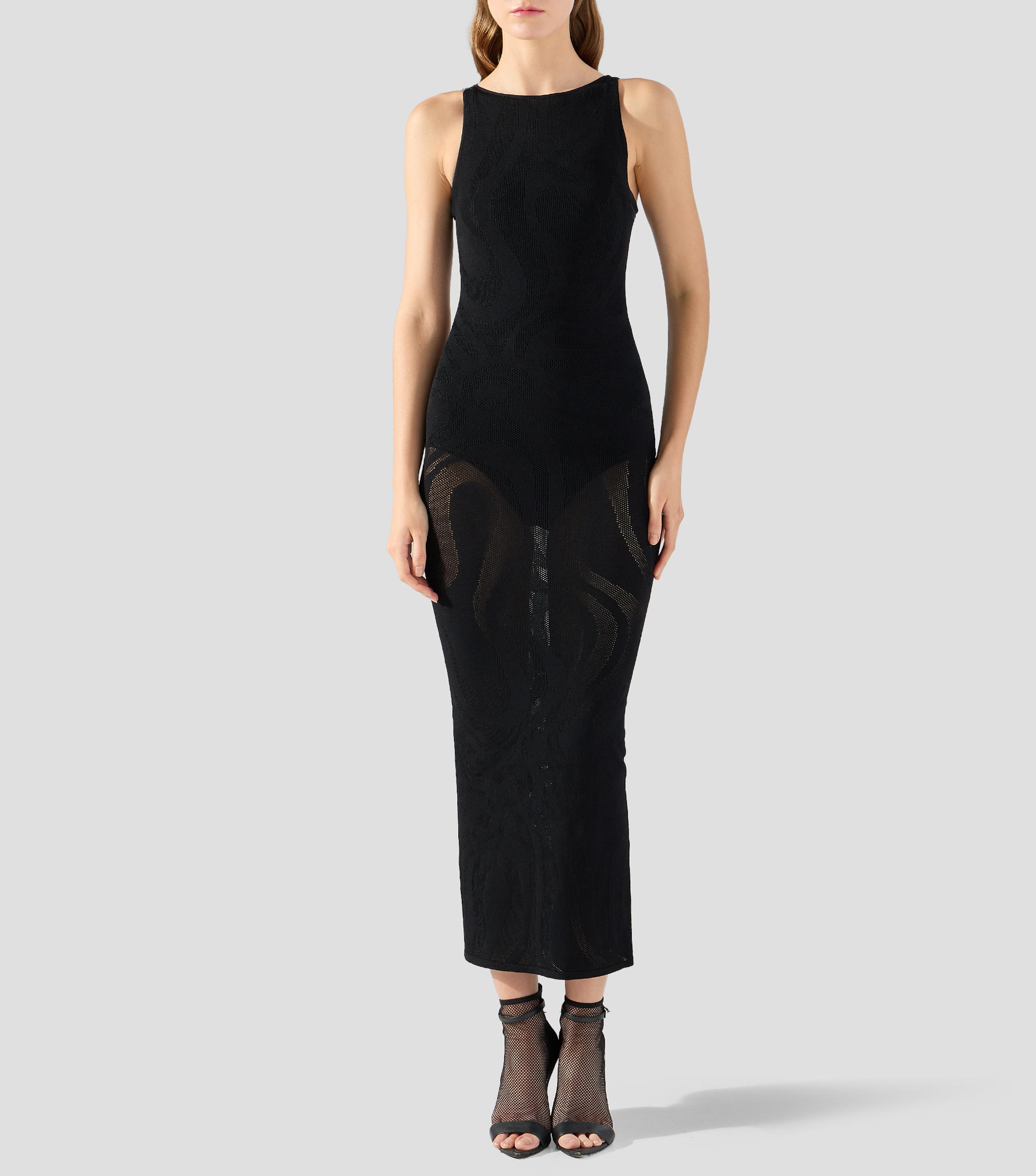 Vestido largo estampado Mujer