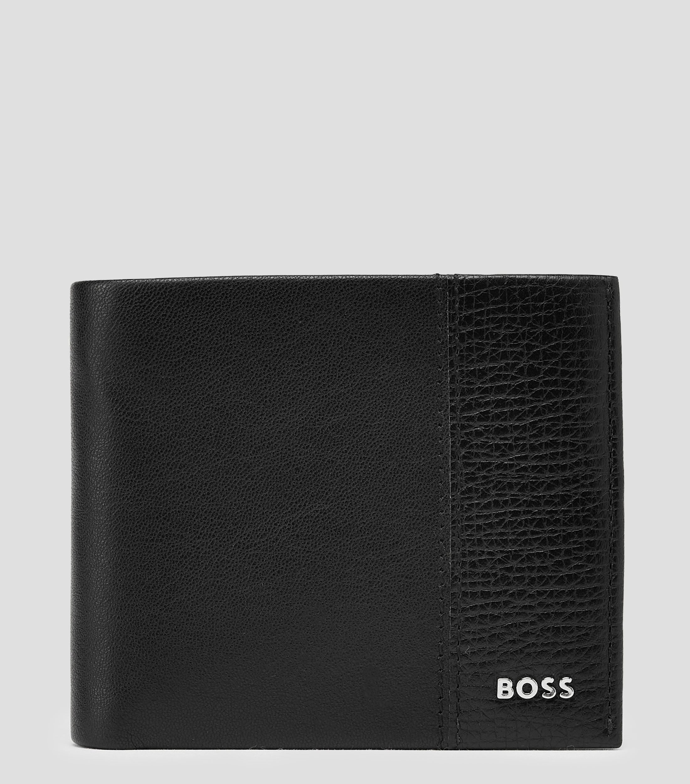 Cartera Bifold en piel lisa Hombre