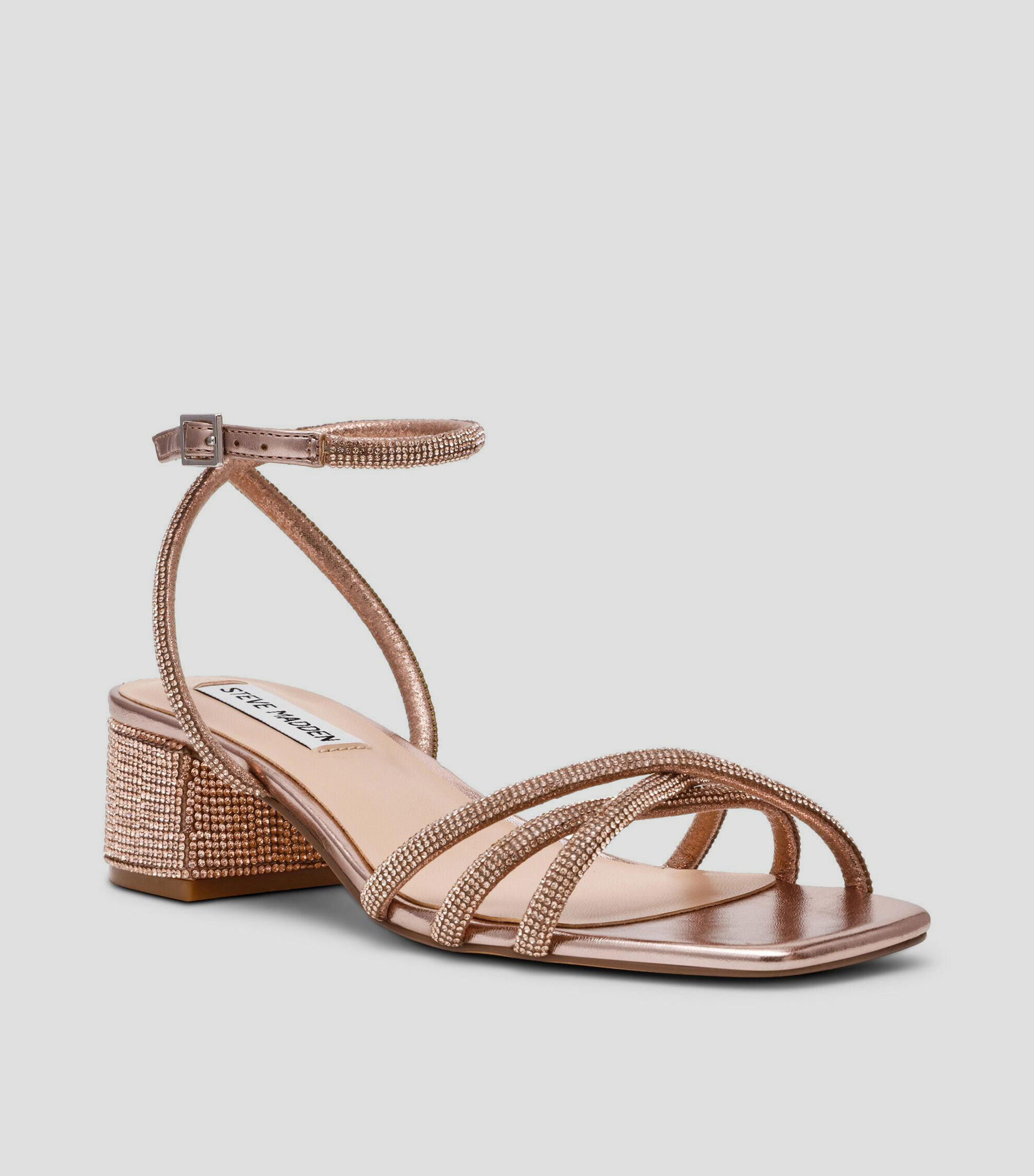 Sandalias con tacón bajo cuadrado Mujer