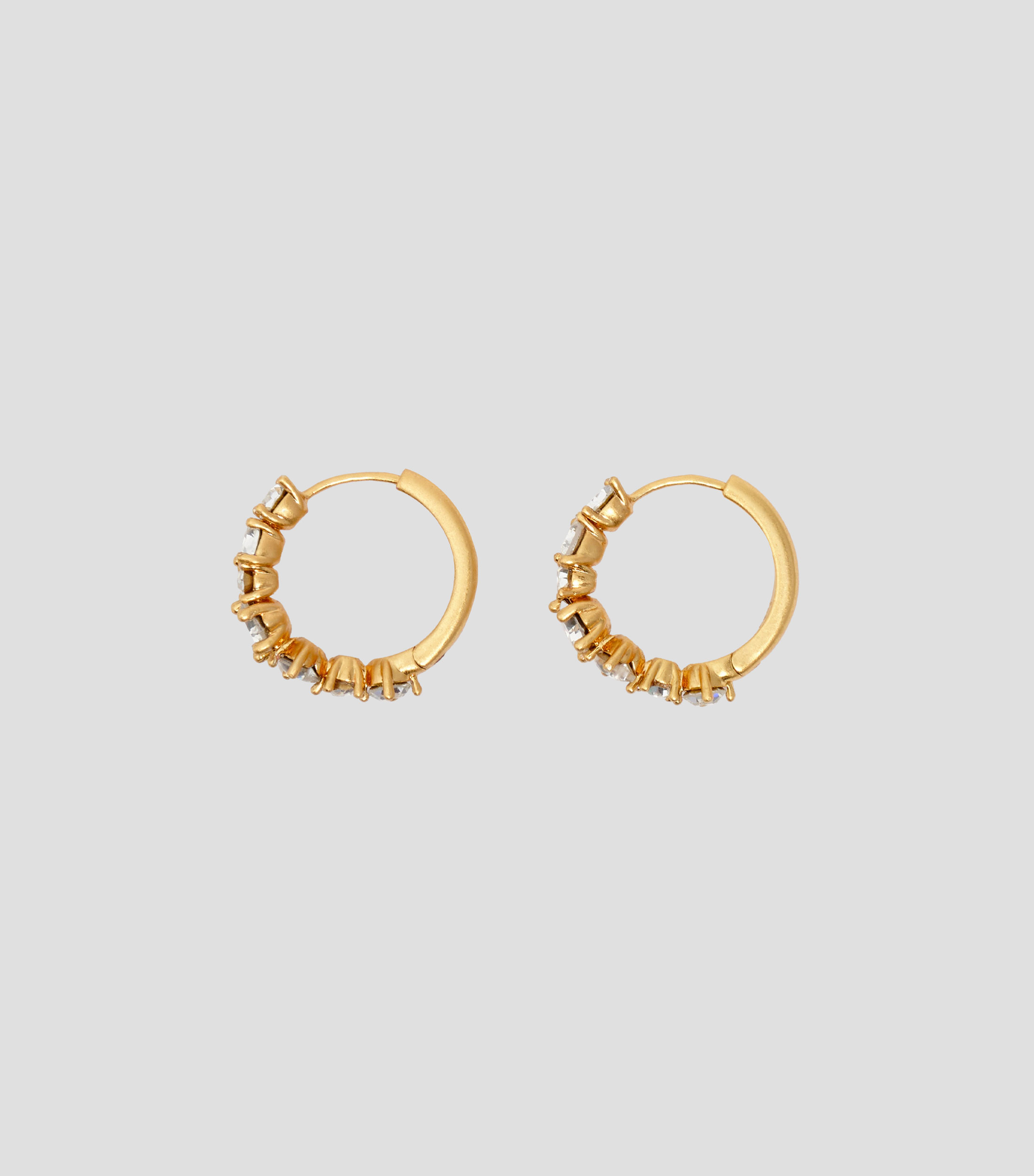 Aretes aro cristales corazón Mujer