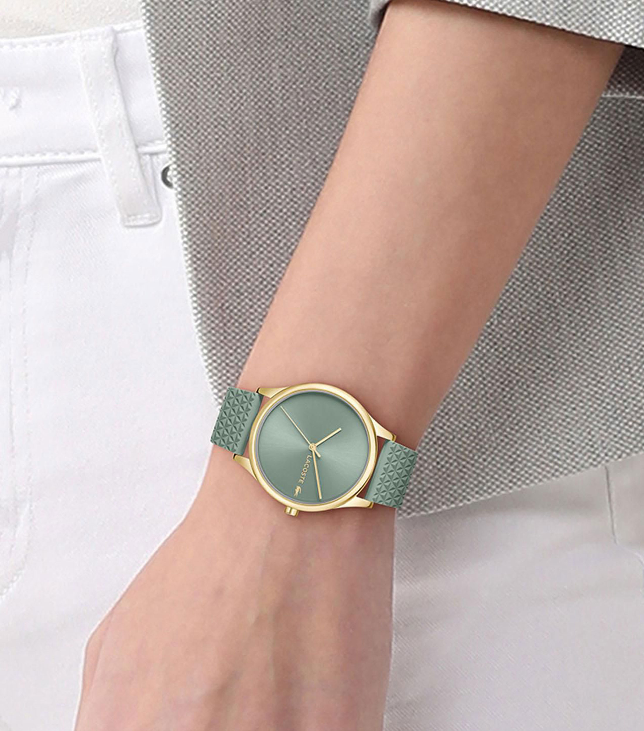 Reloj para Mujer Crocodelle Casual Verde, Dorado