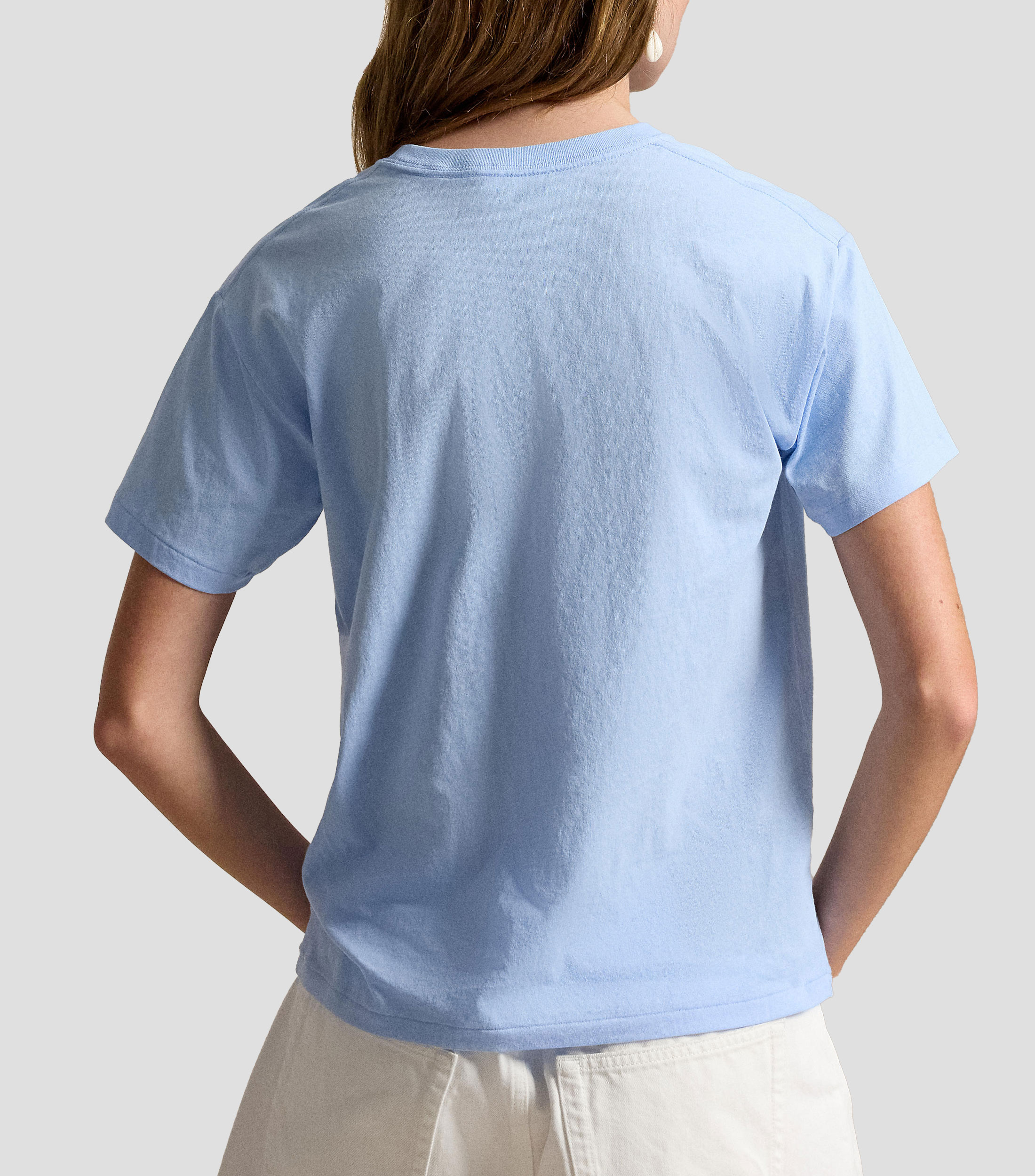 Playera cuello redondo manga corta estampada Mujer
