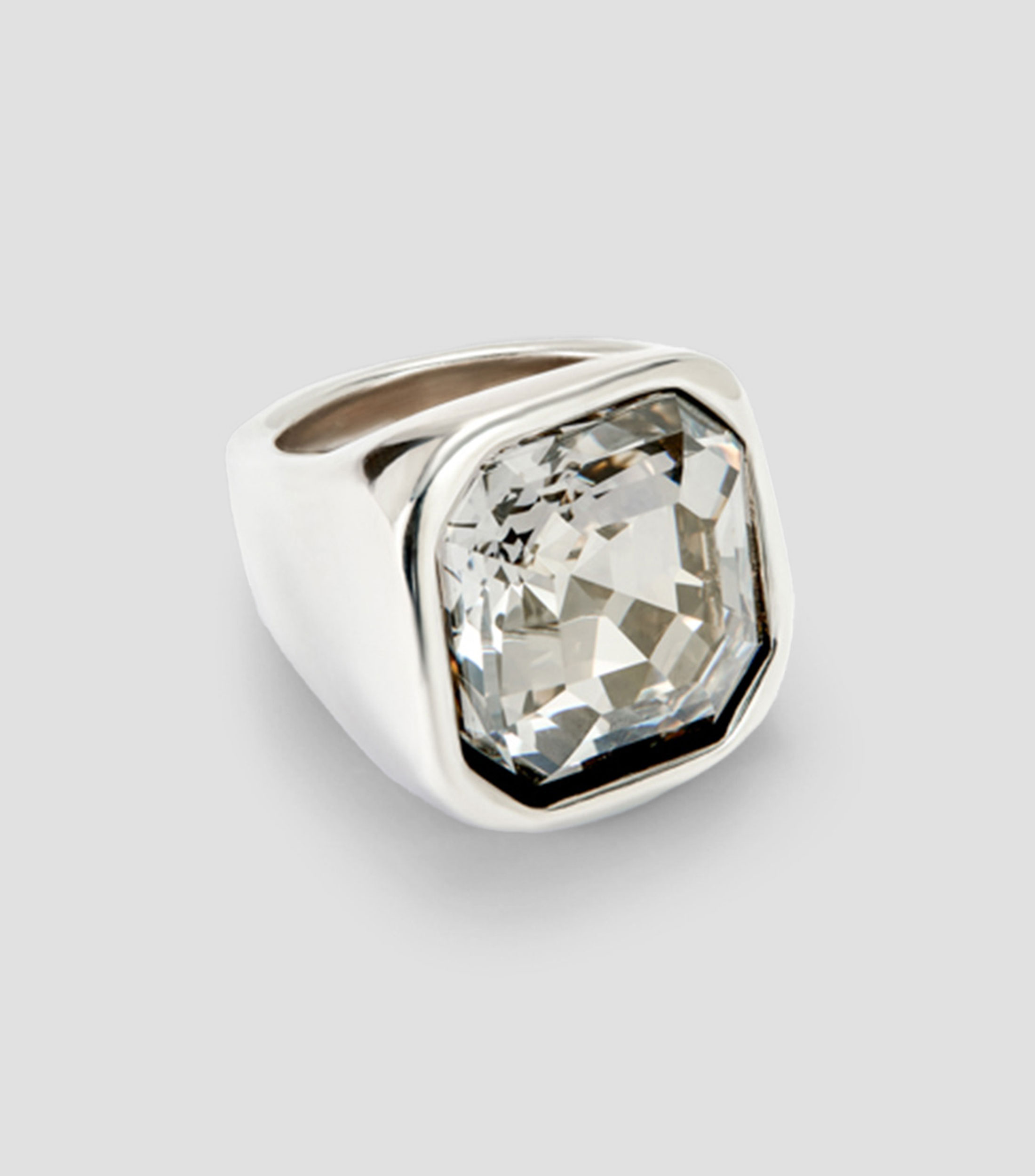 Anillo Cuadrado con Cristal Mujer