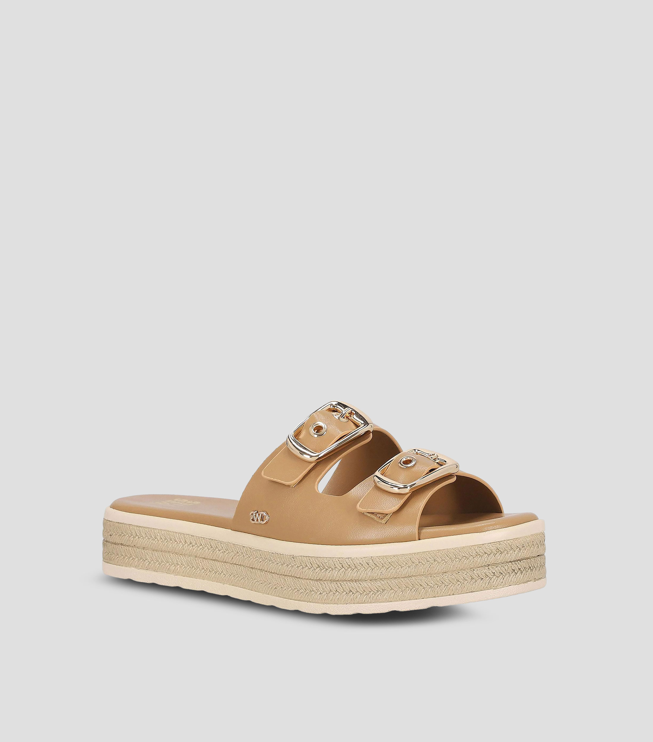 Sandalias planas con plataforma Mujer