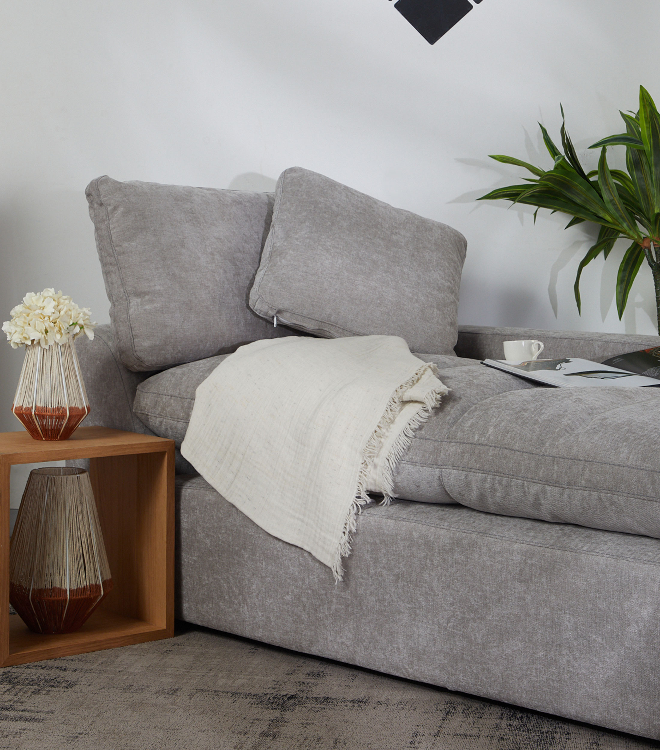 Chaise Lounge Derecho Serena Gris