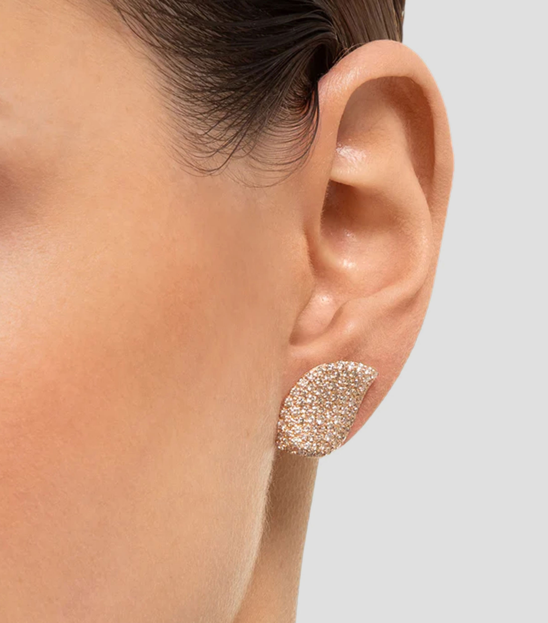 Aretes en oro rosa de 18 Kilates Aleluia Mujer