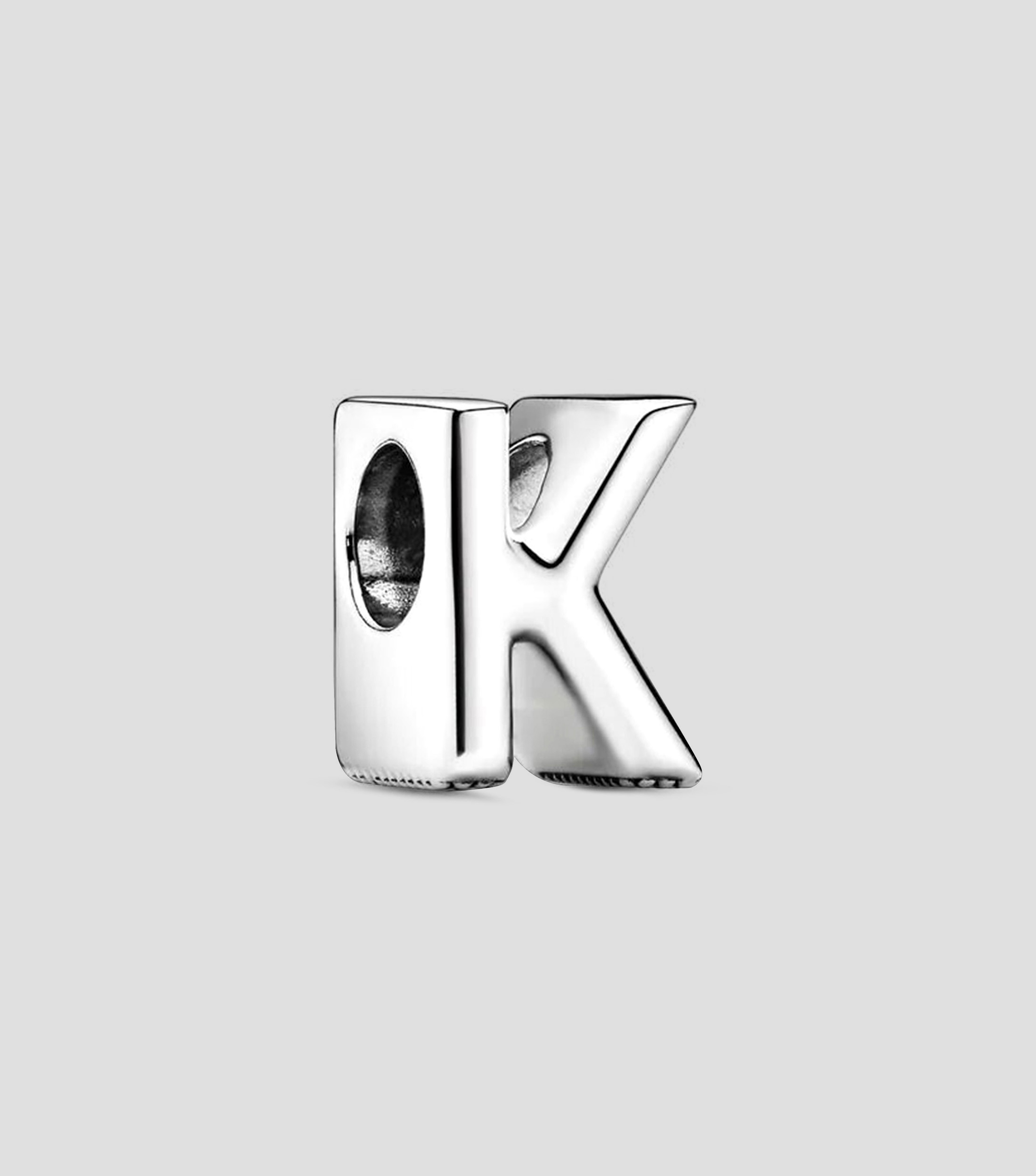 Charm letra "K" en plata .925 Mujer
