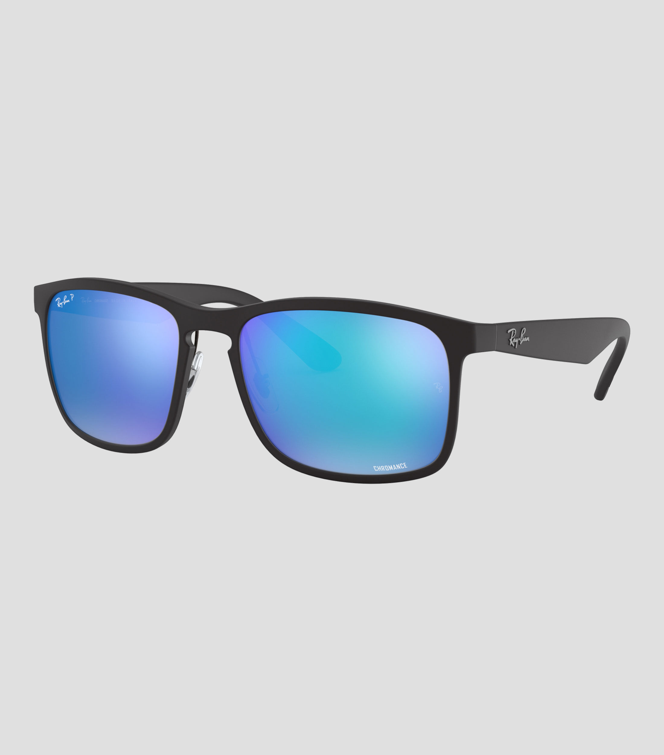 Lentes de sol cuadrados Chromance negros Hombre