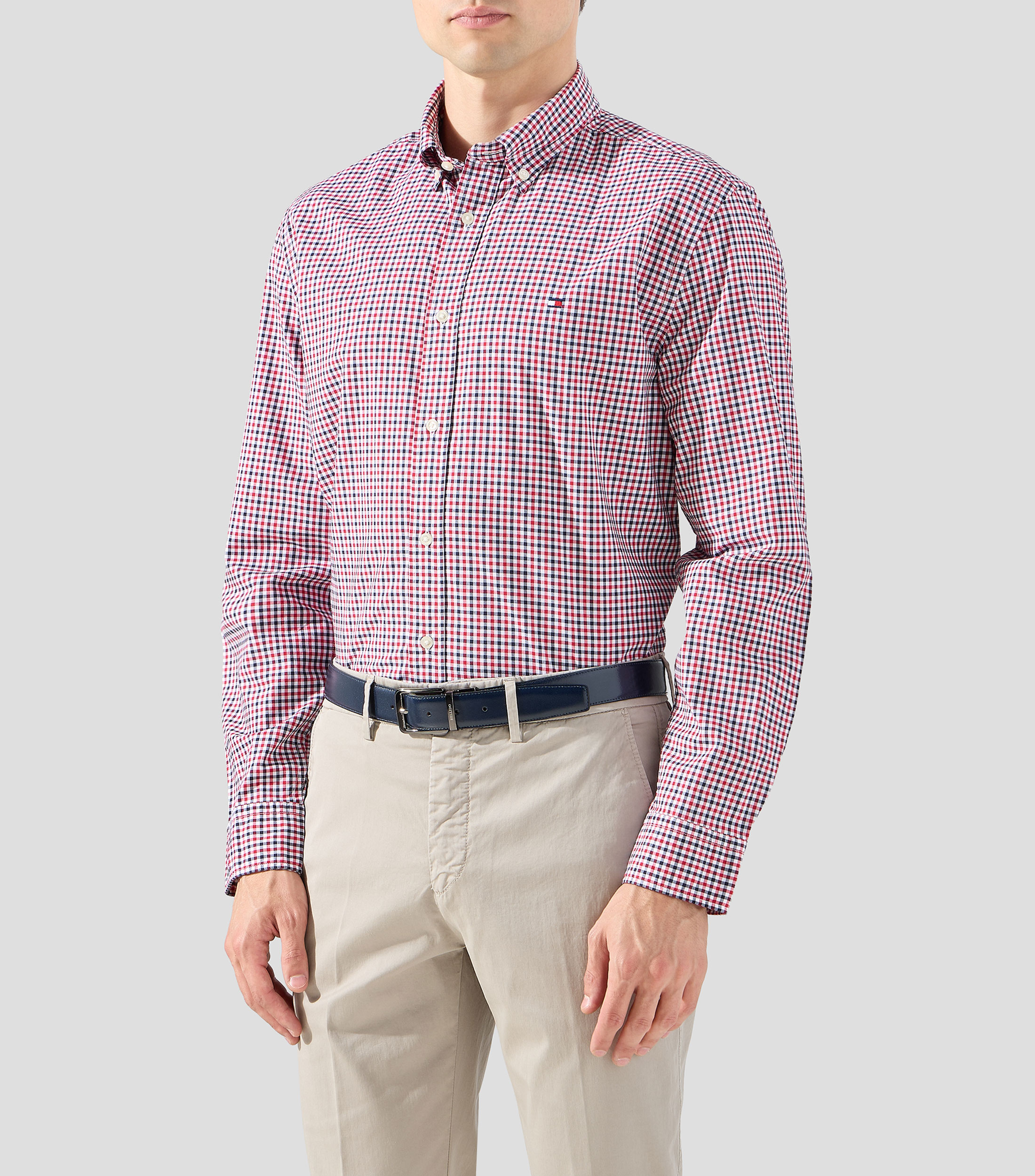 Camisa cuadros manga larga Hombre