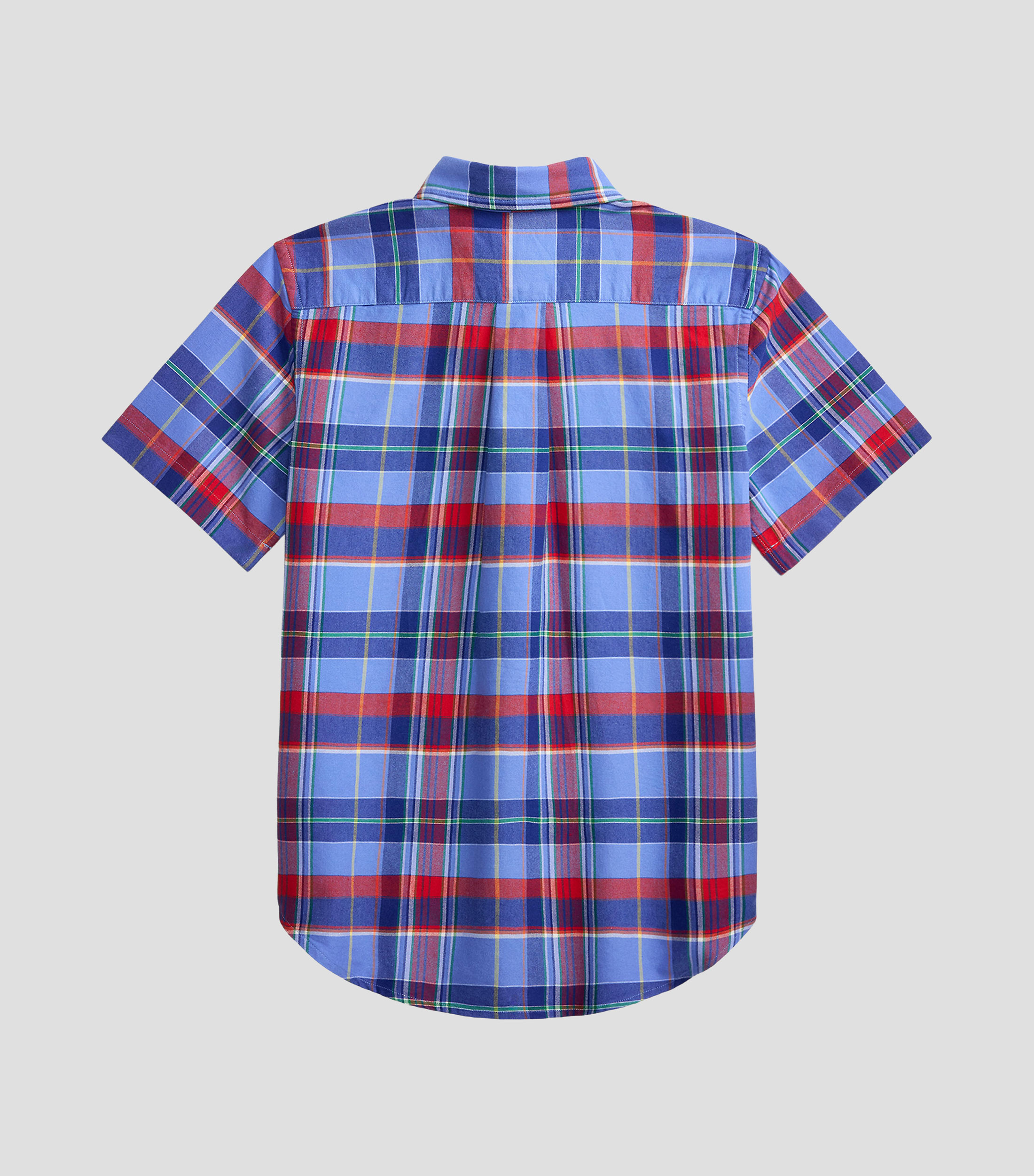 Camisa de cuadros con manga corta Niño