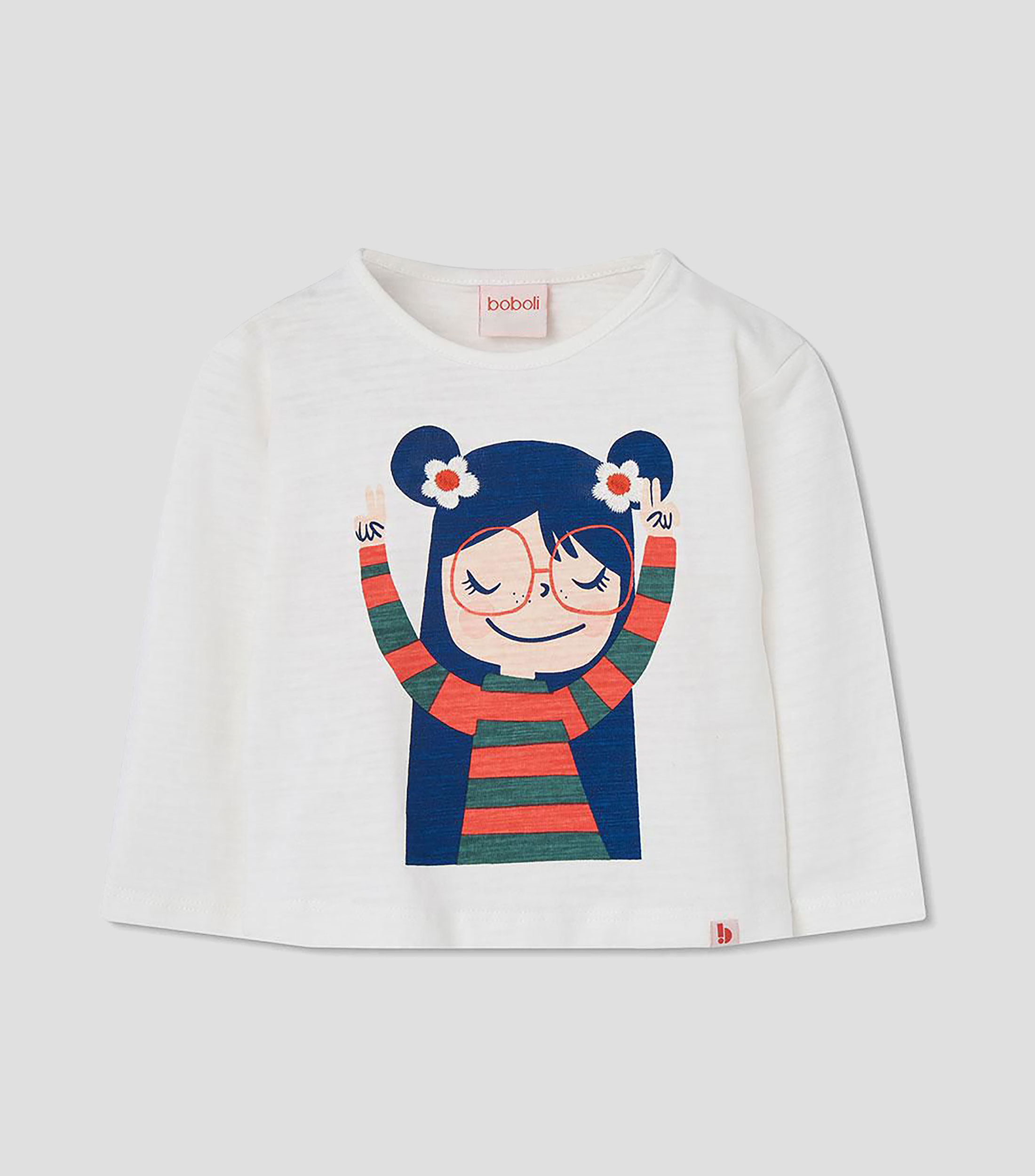 Playera cuello redondo manga larga fantasía Bebé