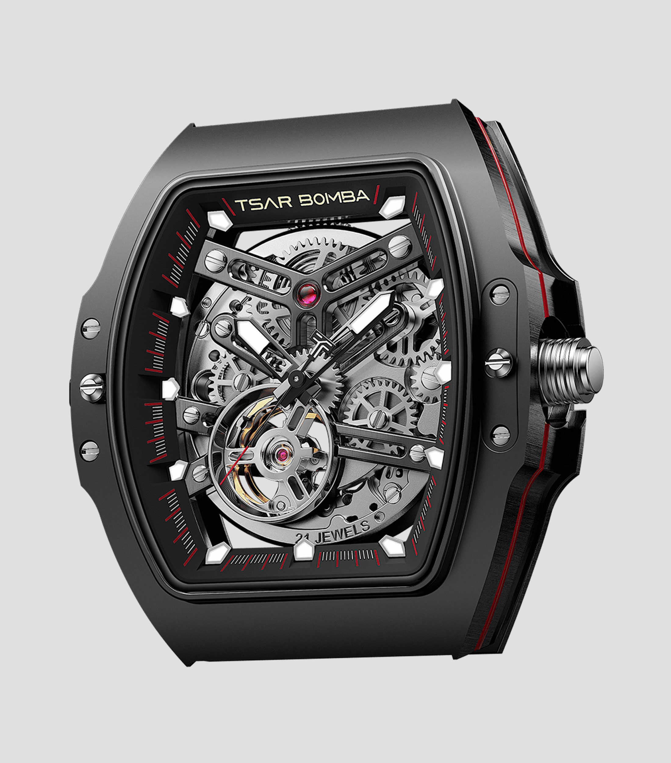 Reloj sin extensible para Hombre Atómico deportivo negro
