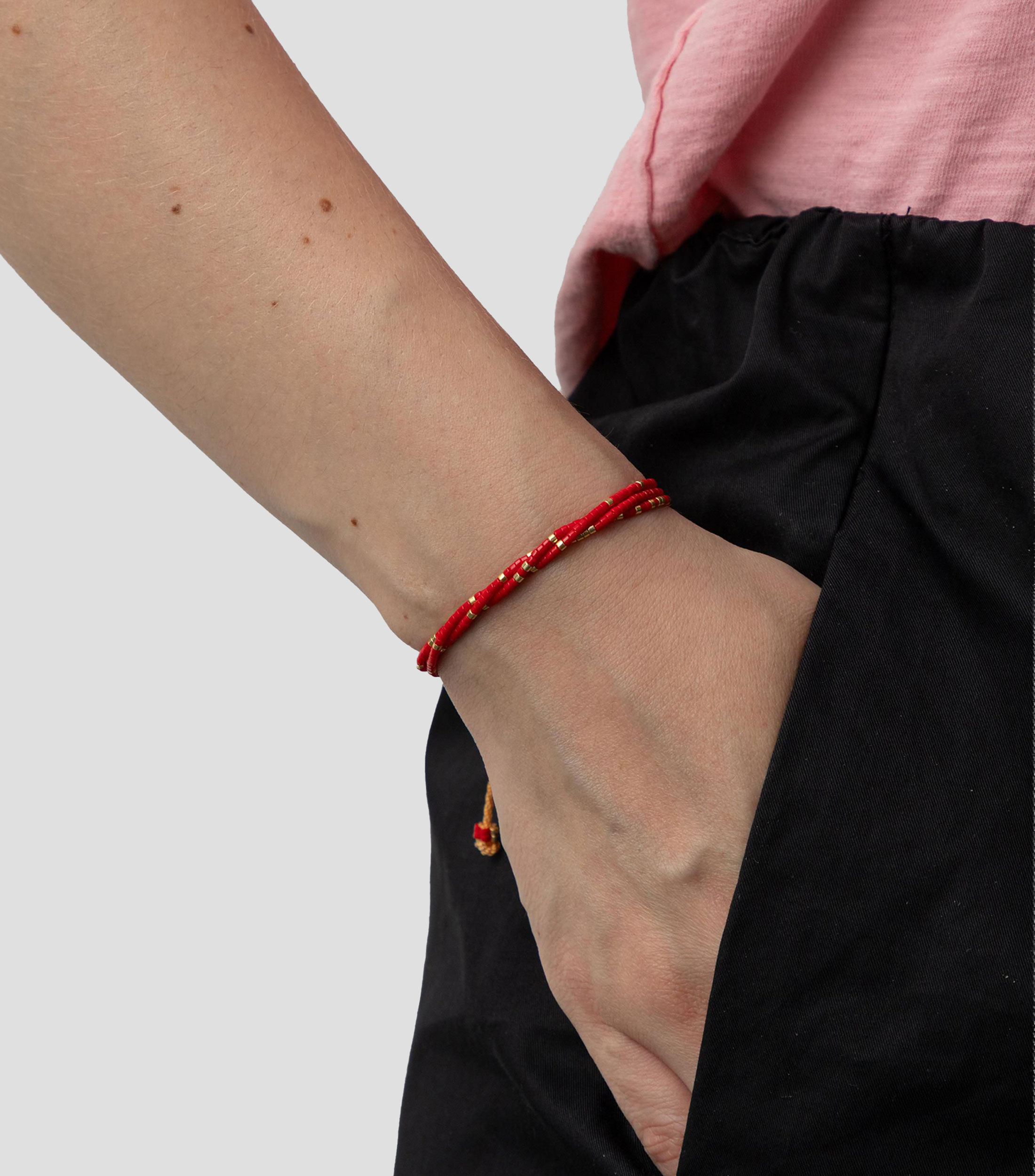 Pulsera de 3 hilos con chaquira Miyuki Mujer