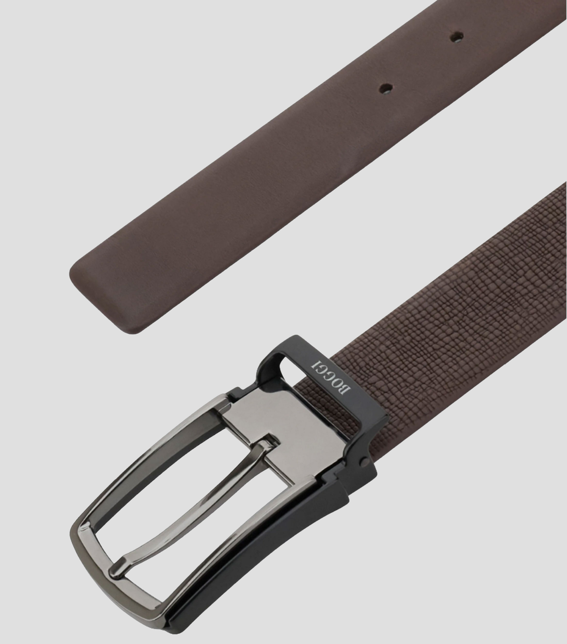 Cinturón reversible en piel de vestir Hombre