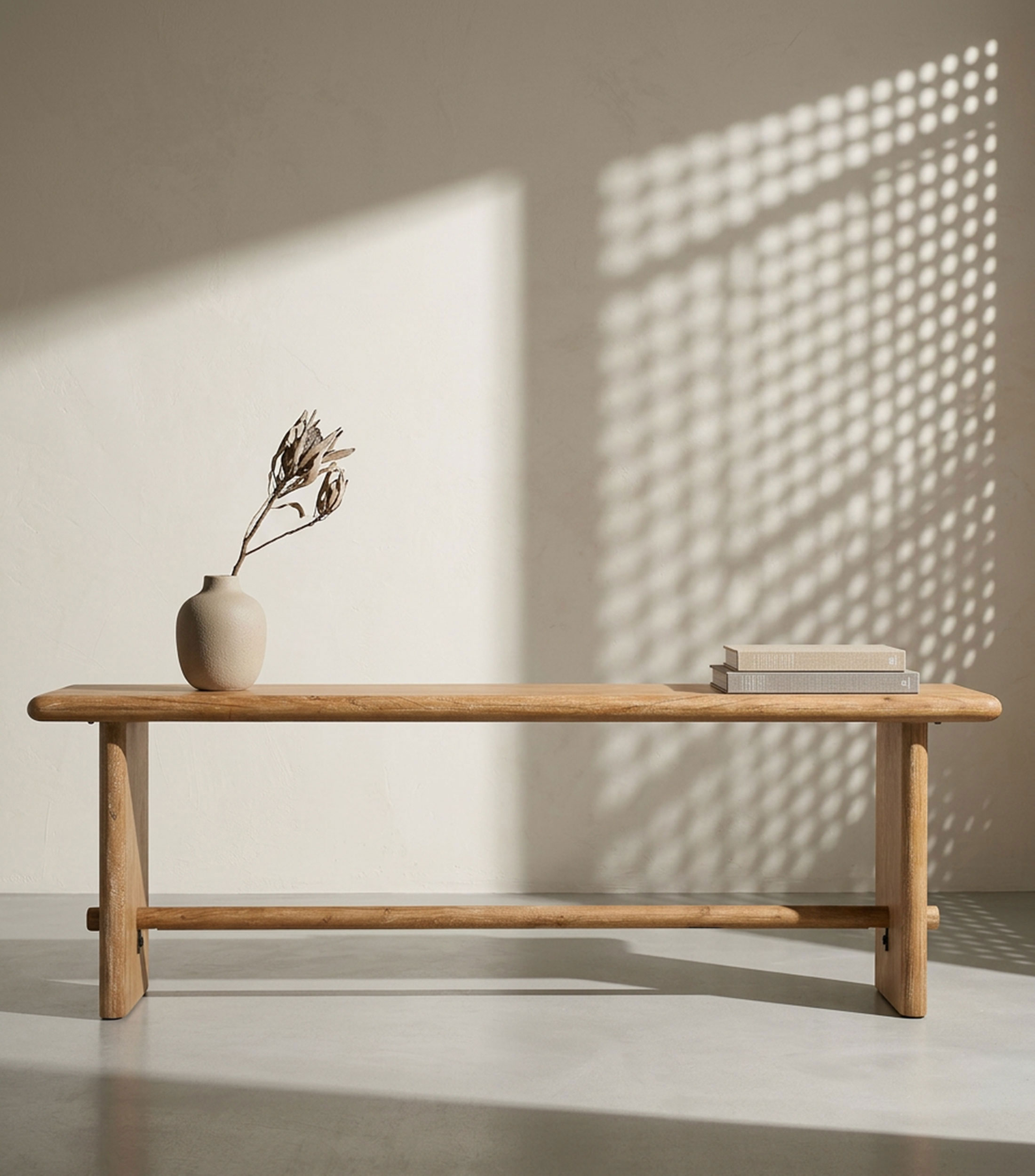 Banca Elipse Miel en madera