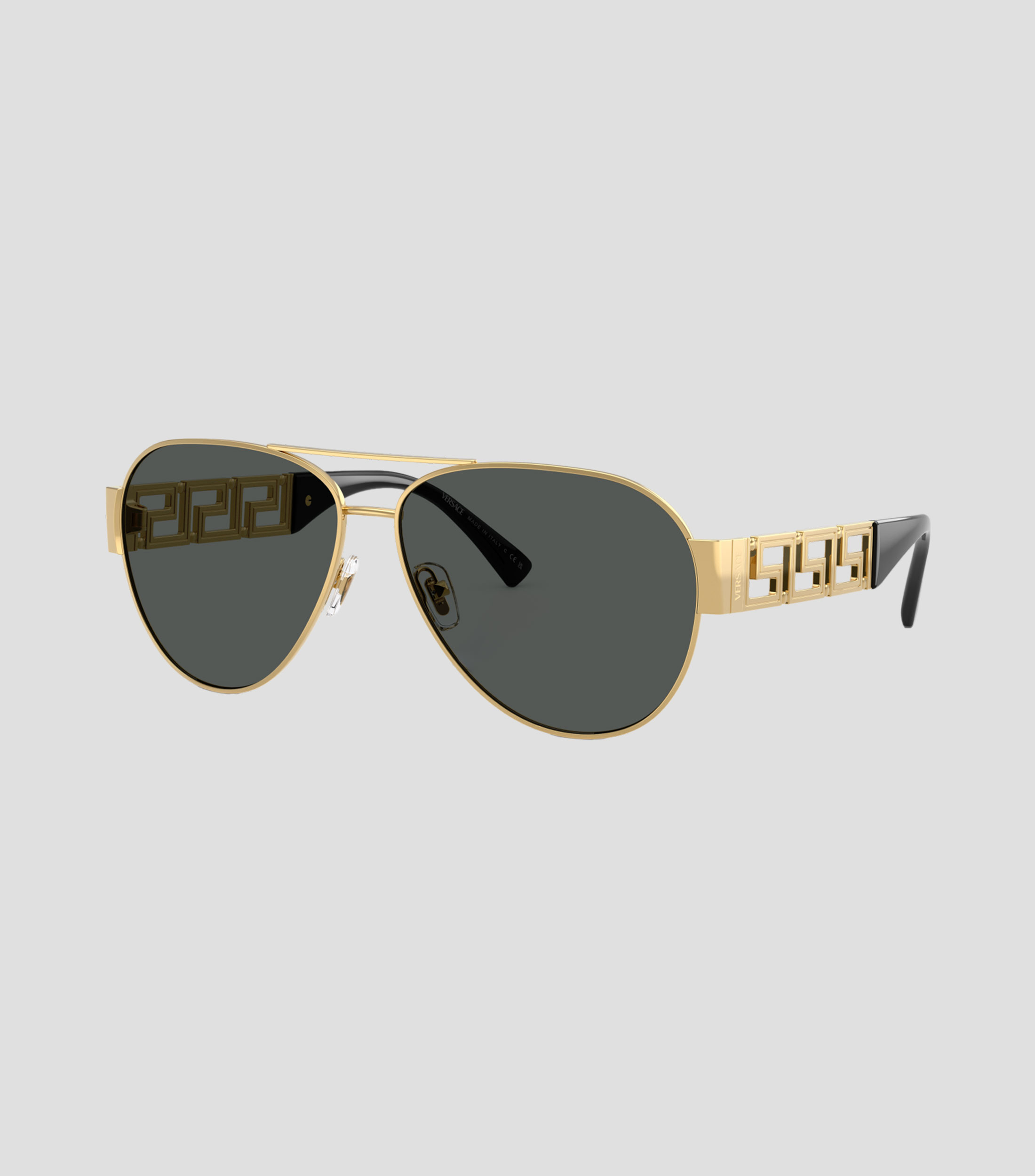 Lentes de sol aviador dorados Hombre