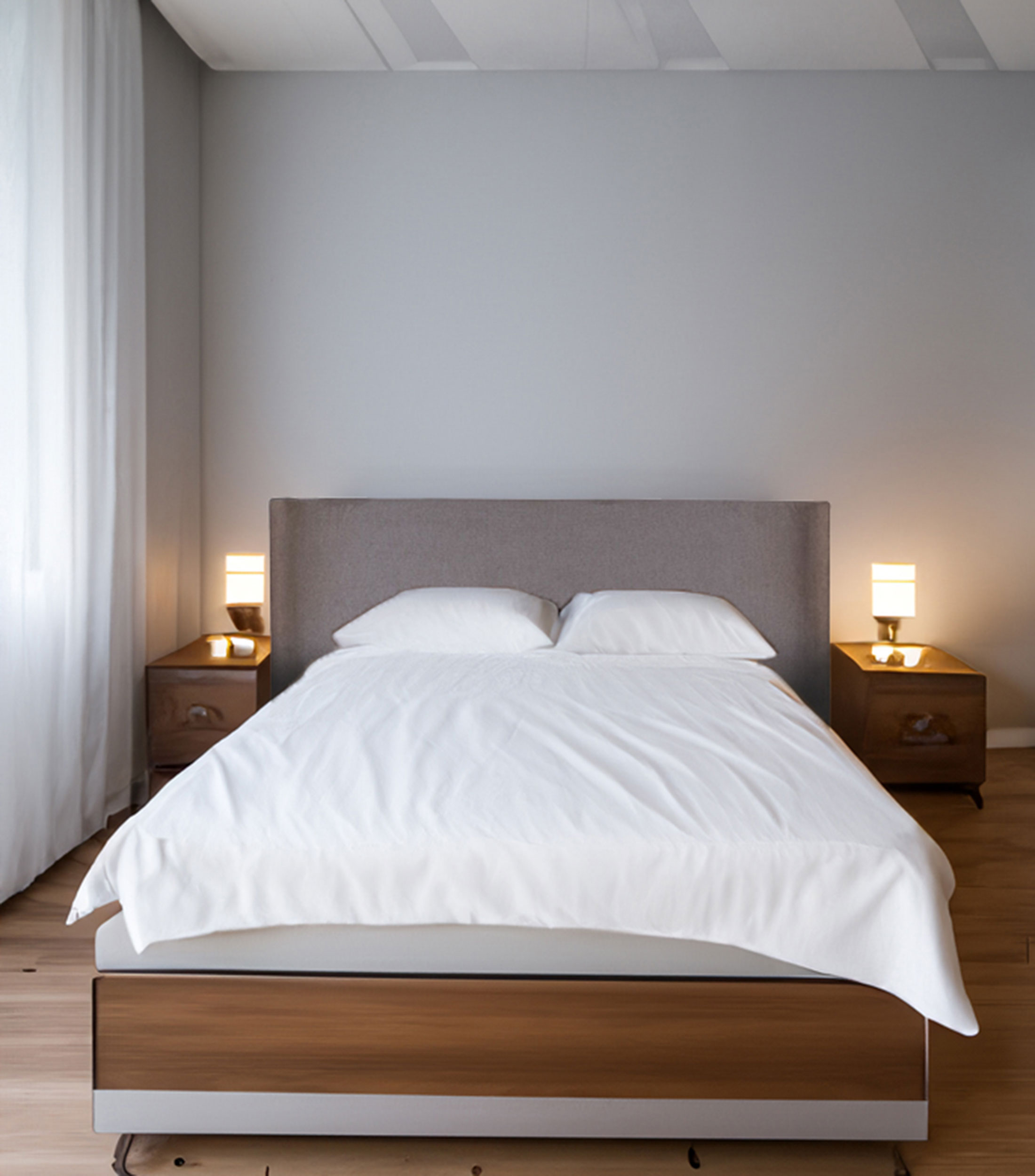 Cabecera de cama King Size Bosco en madera de pino