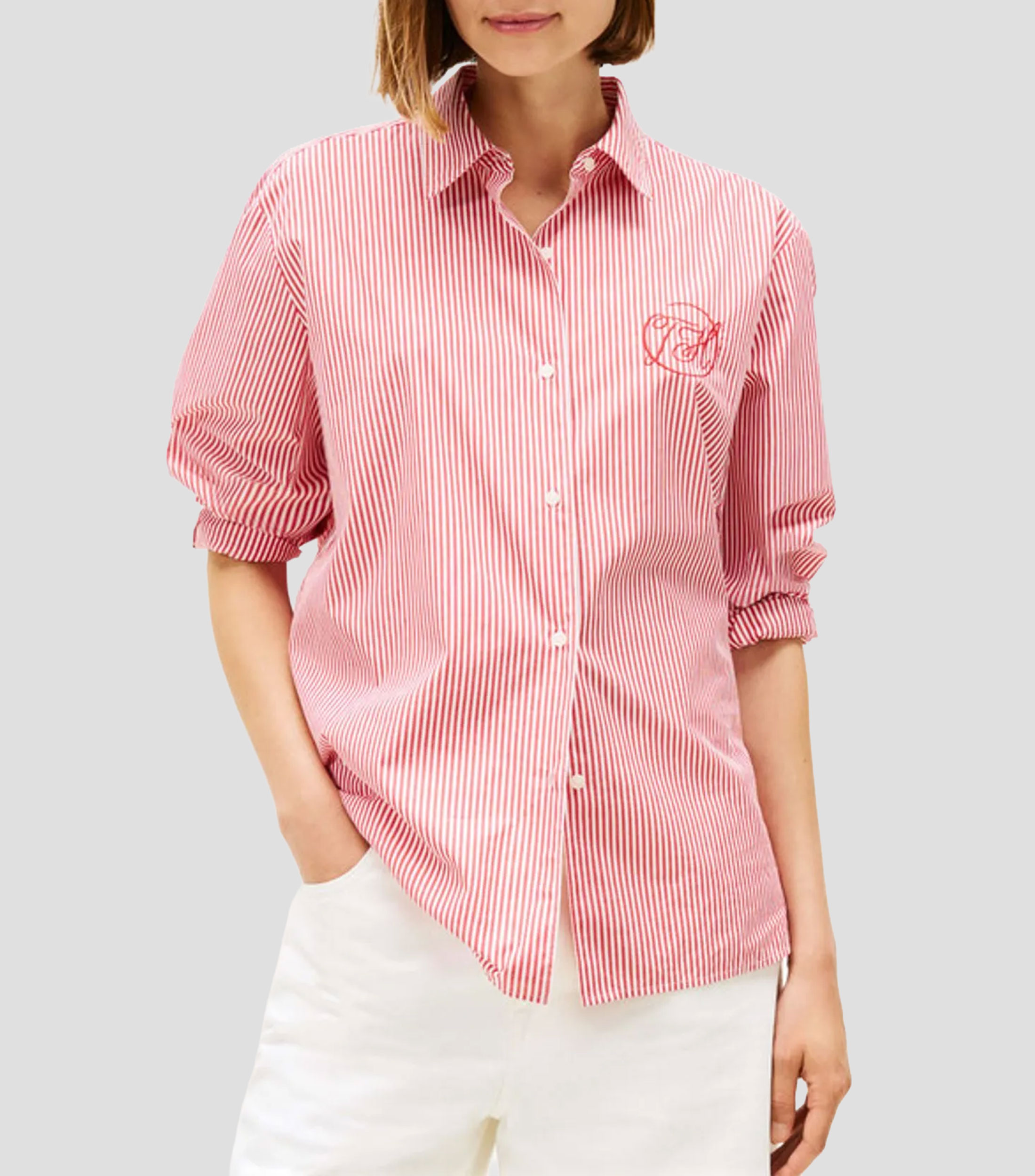 Camisa de rayas manga larga Mujer