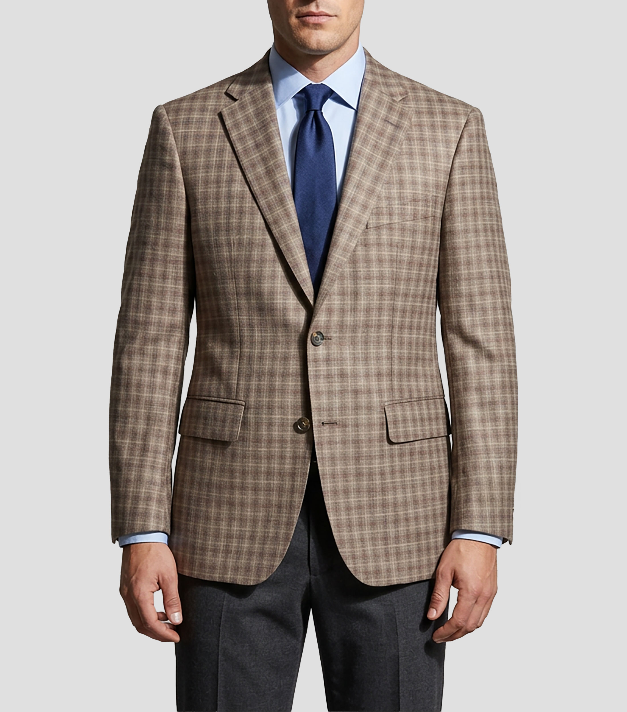 Saco con cuadros Hombre
