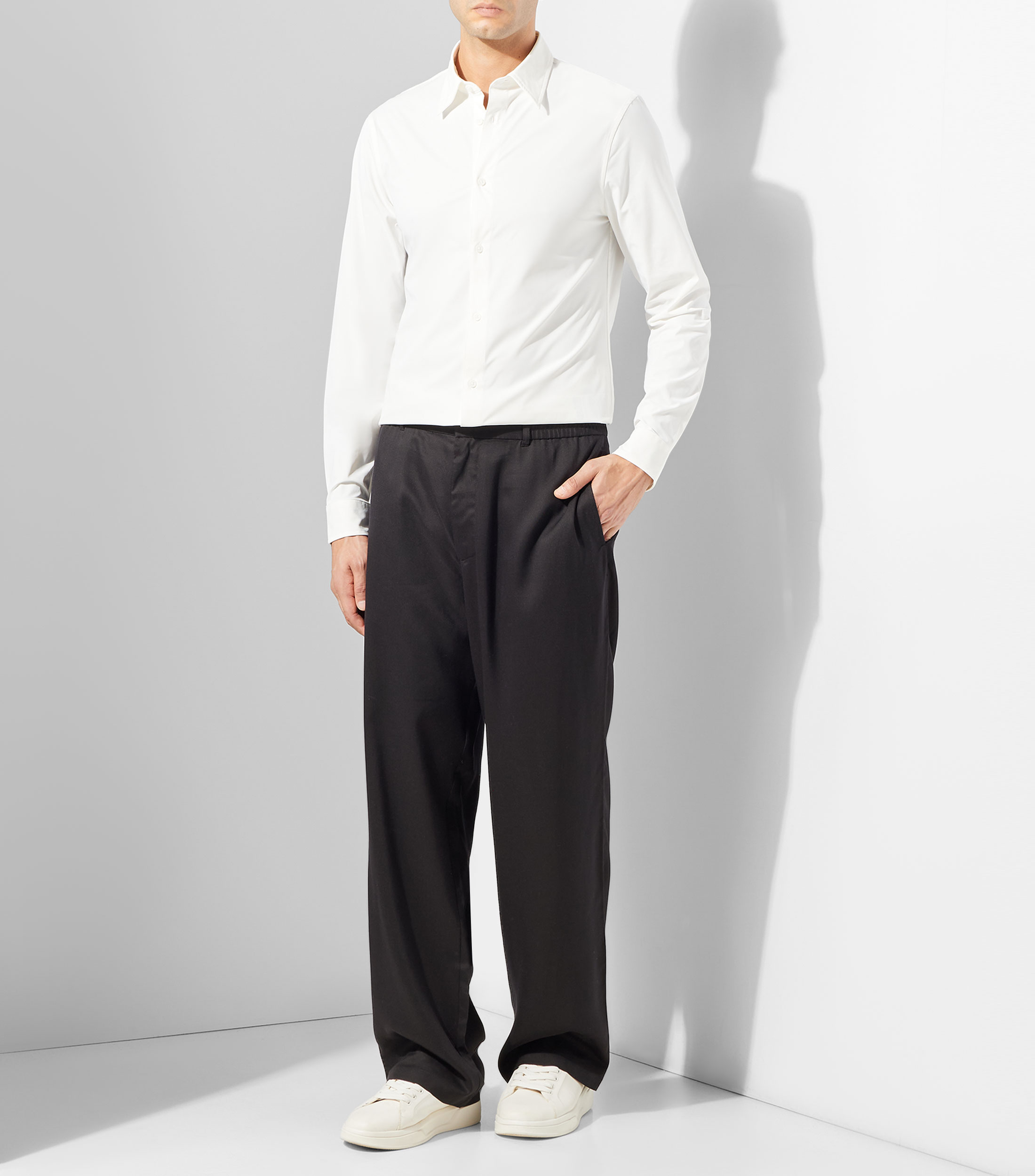 Camisa lisa manga larga Hombre