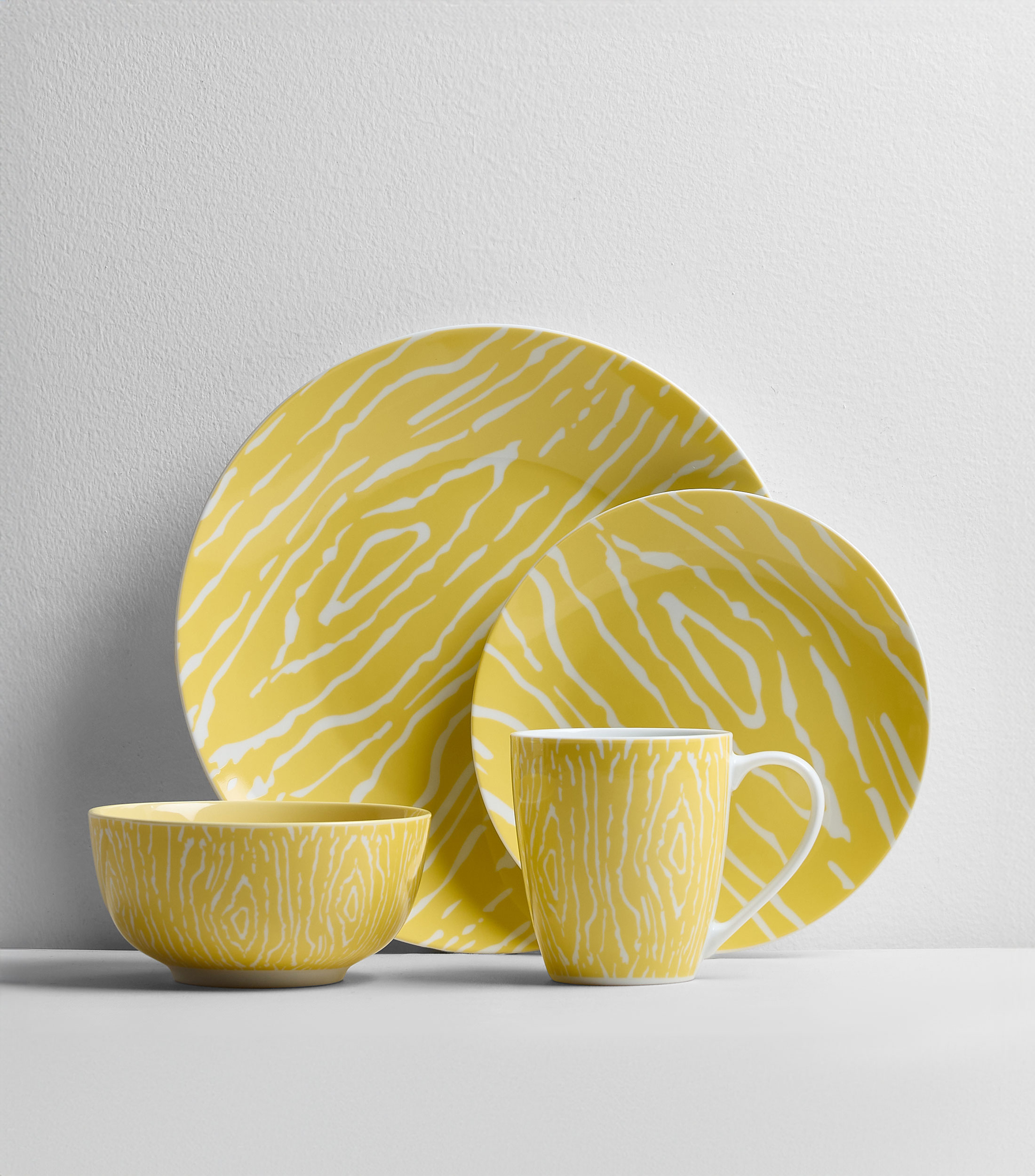 Vajilla 16 Piezas Loreta amarillo