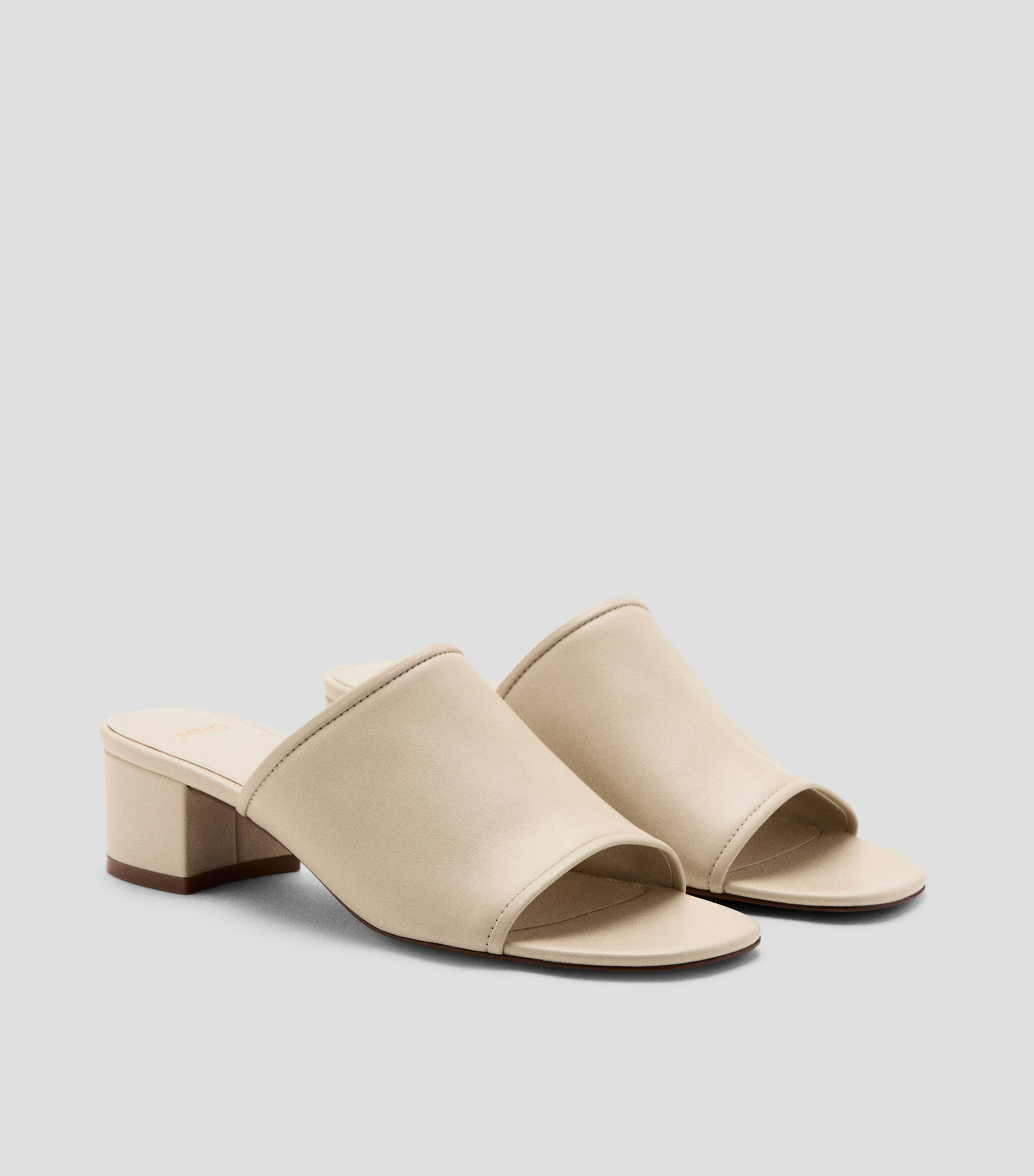 Sandalias con tacón bajo ancho Mujer
