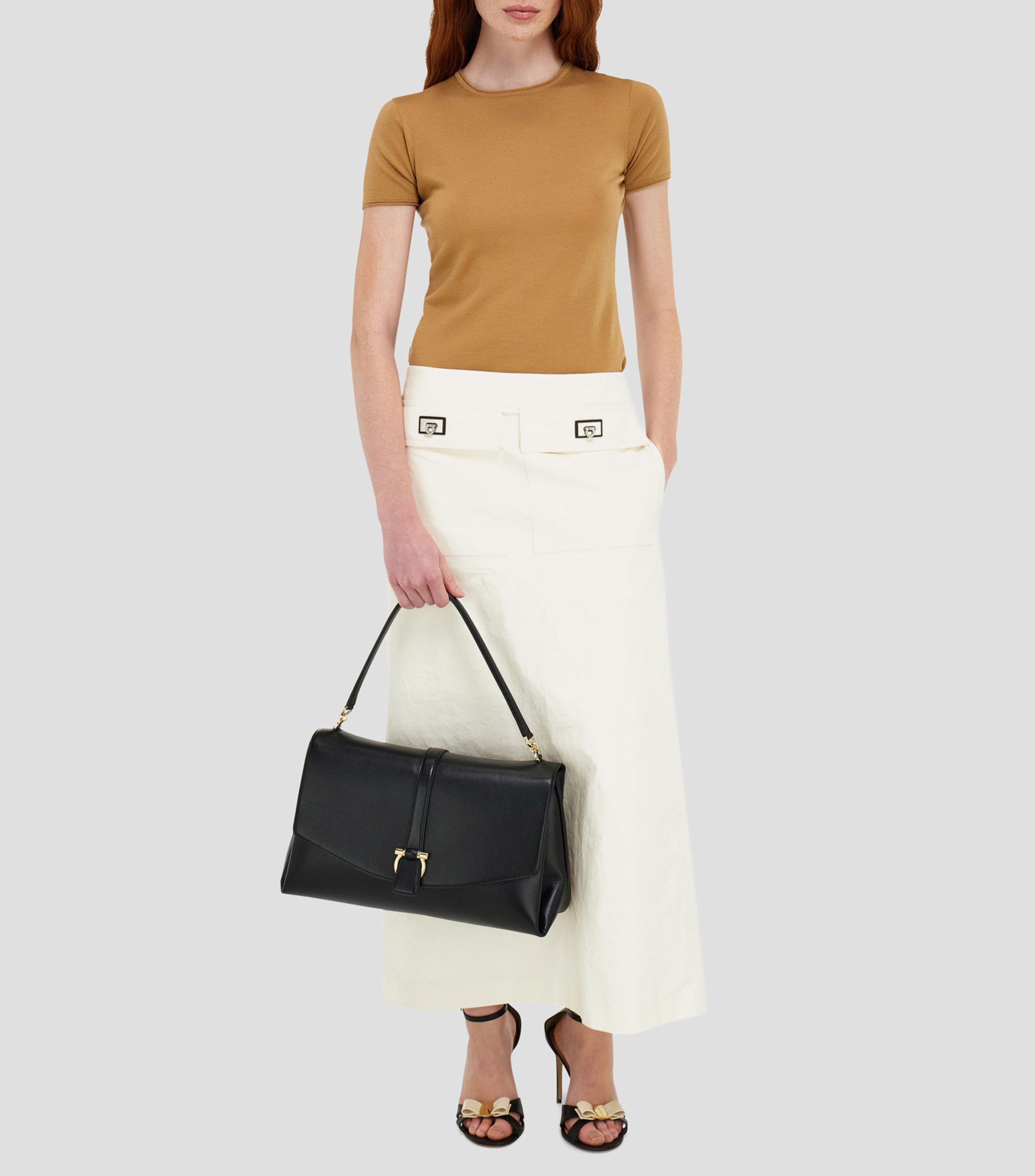 Bolso de hombro con solapa Mujer