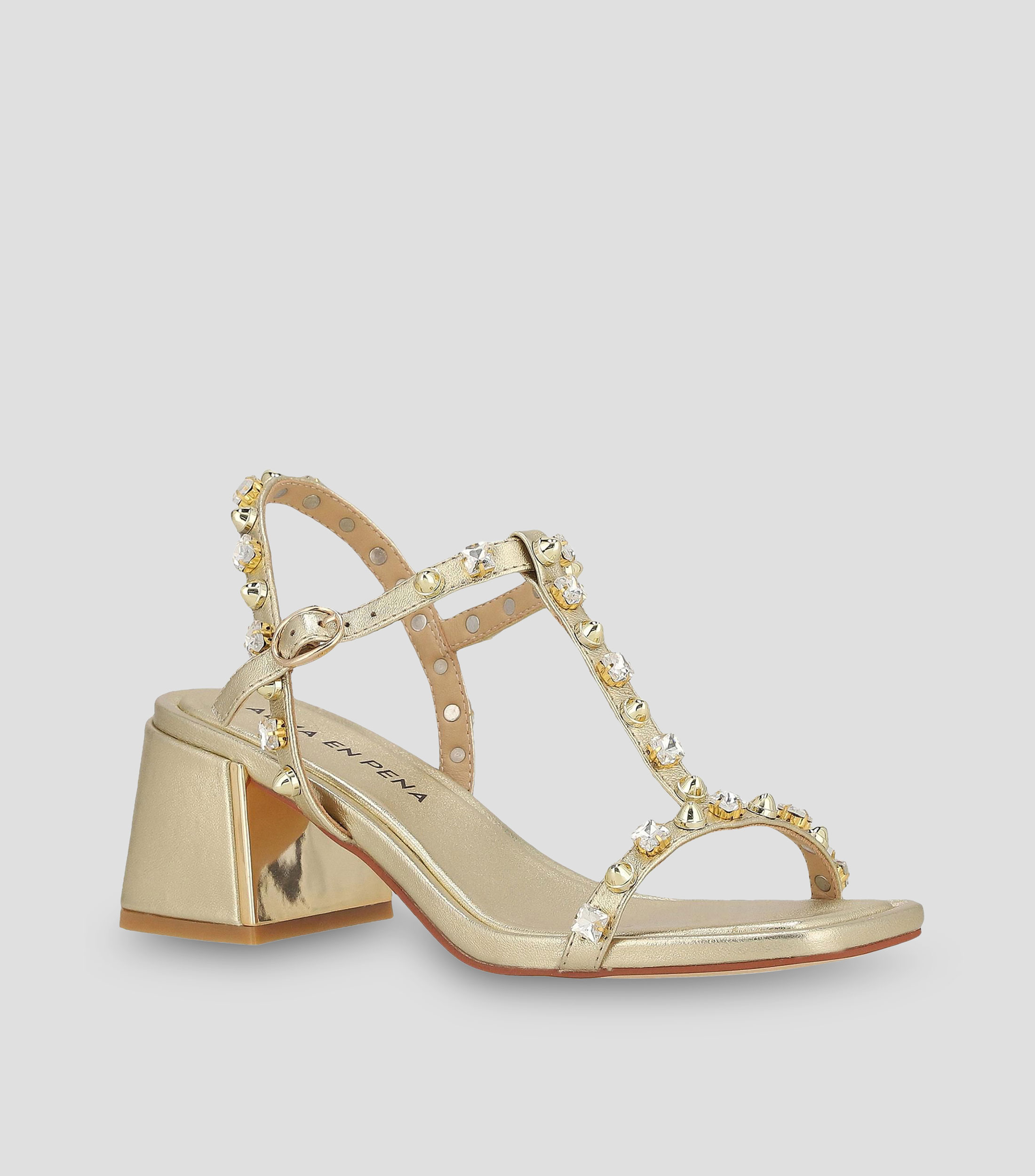 Sandalias con Tacón Cuadrado de 7 cm Mujer