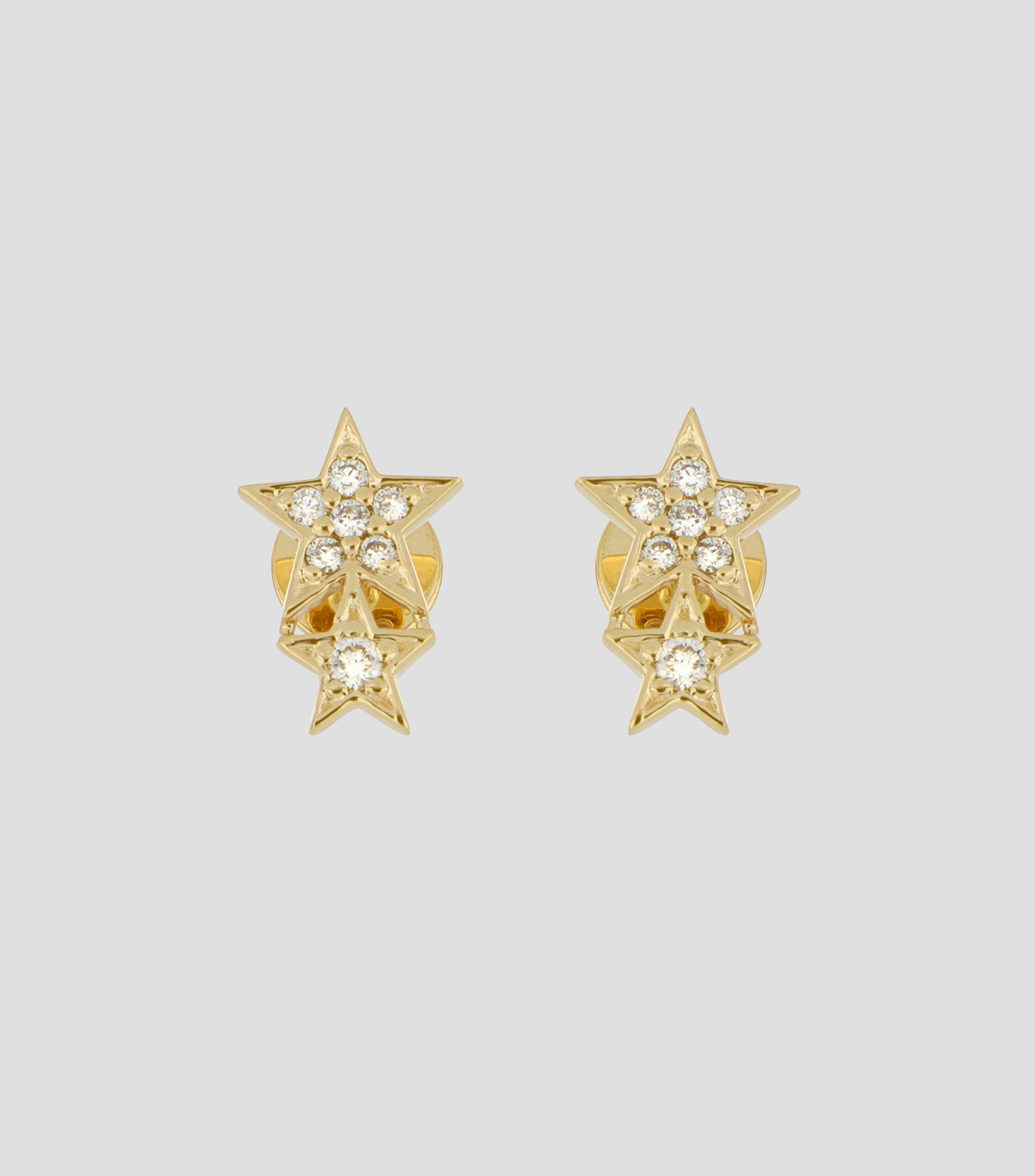 Broqueles en oro amarillo de 18 kilates con diamante Mujer