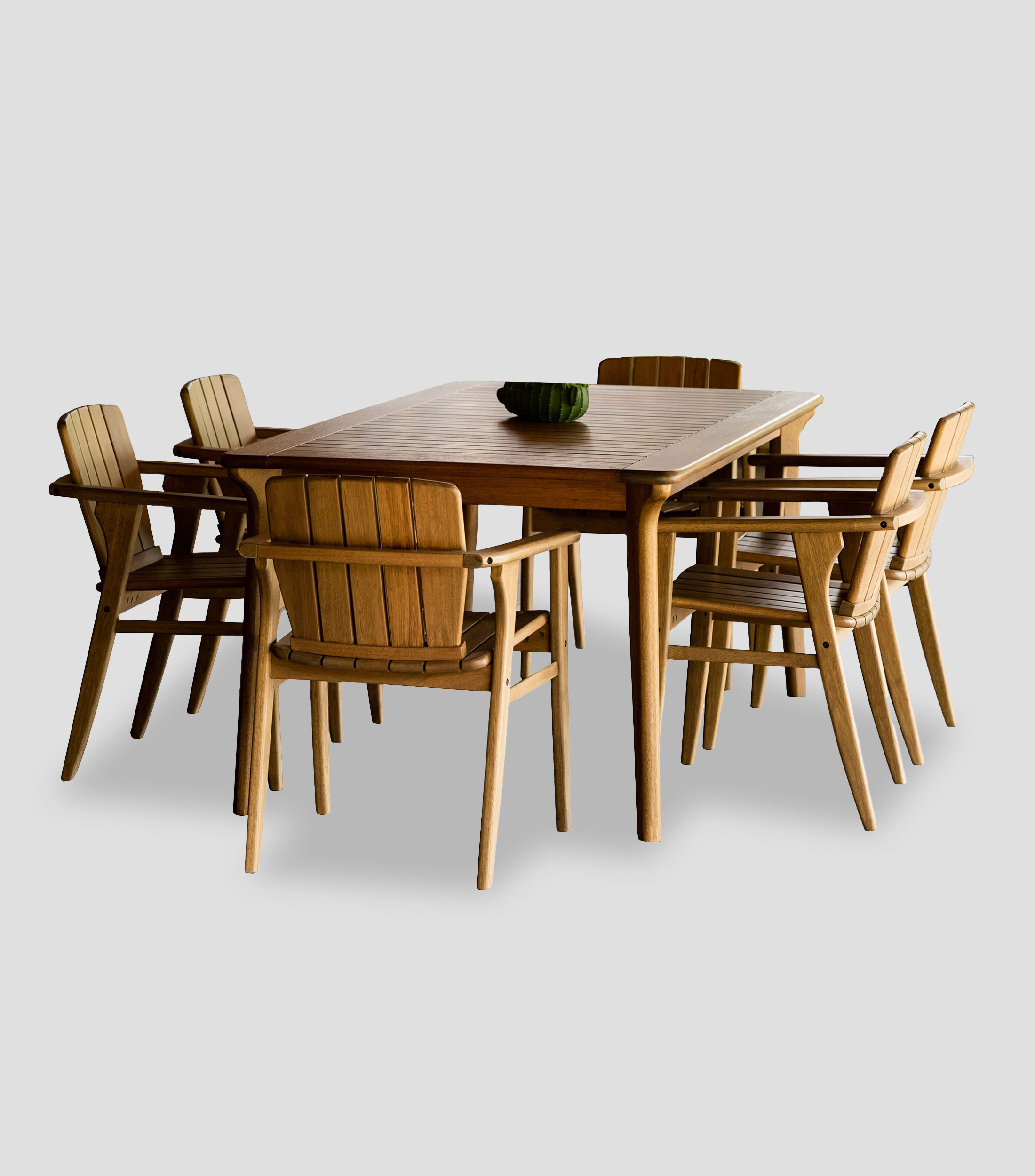 Set de Comedor con 6 sillas en madera Napoli