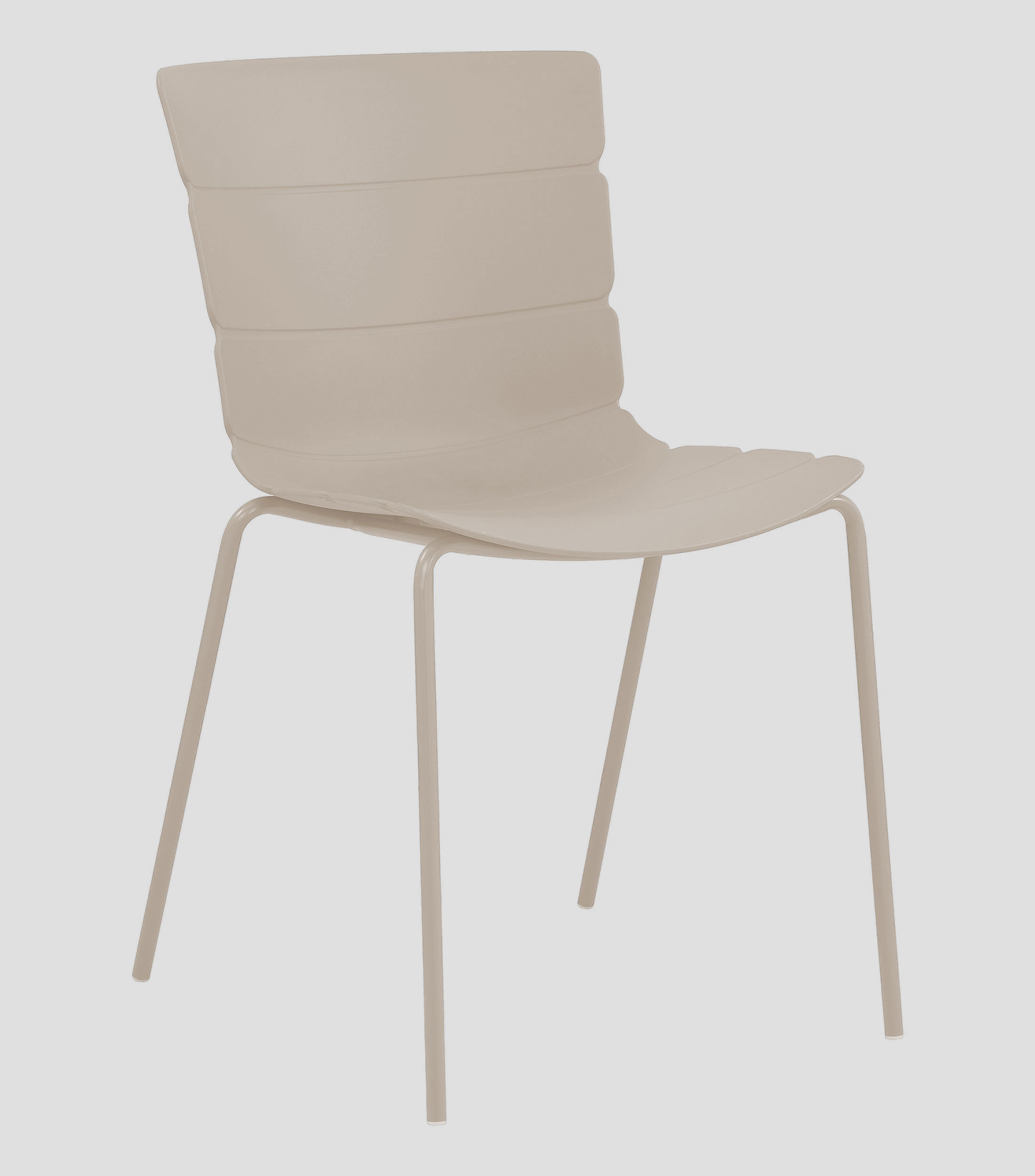 Silla S Brazo Metal Gris Roma