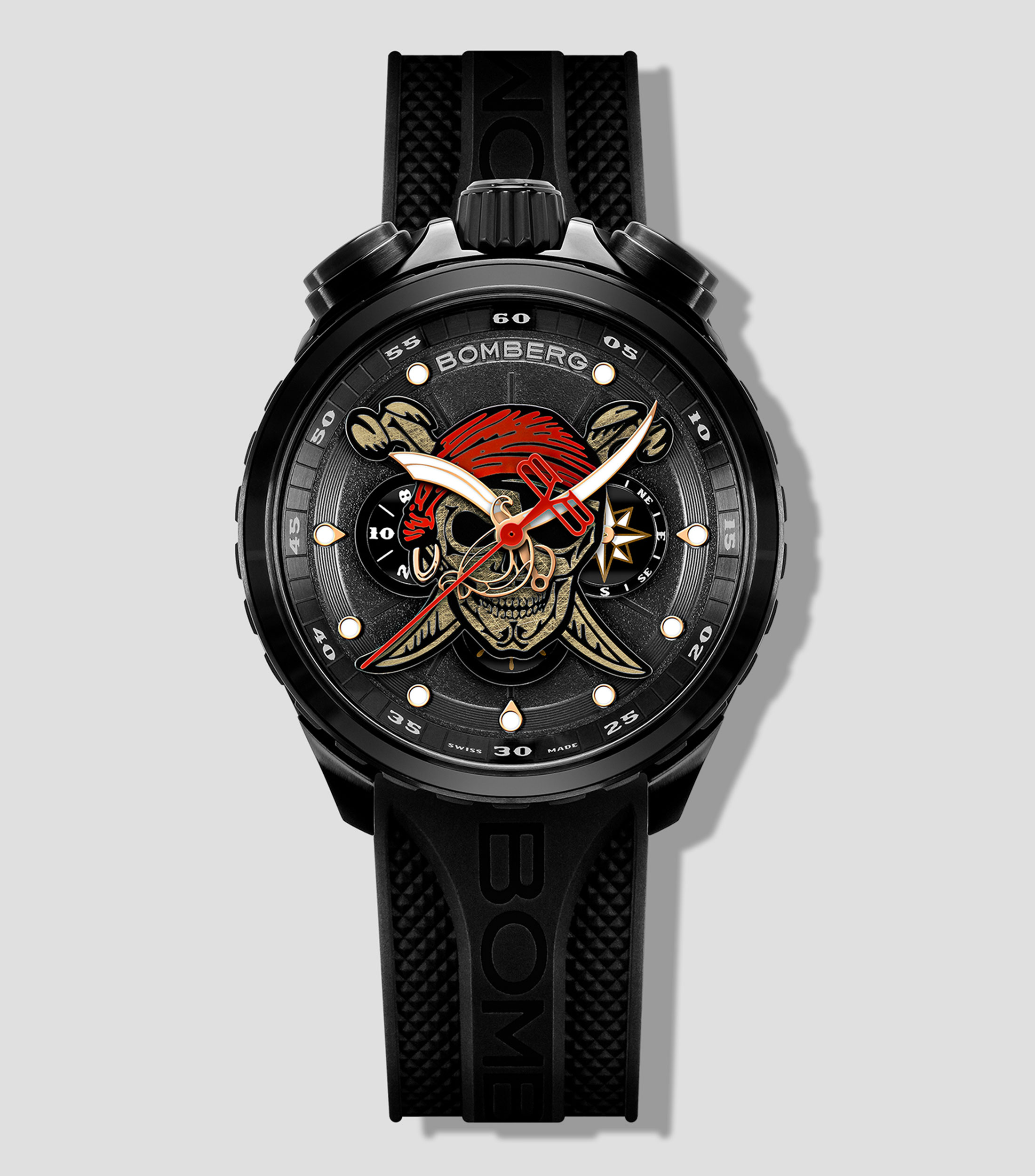 Reloj Unisex Bolt 68 Heritage Casual Negro, rojo