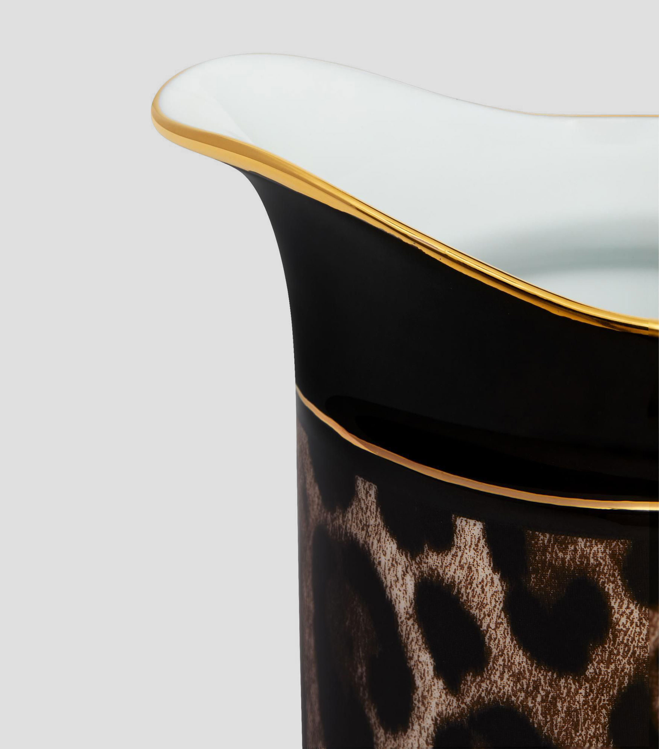 Jarra para leche leopardo de porcelana