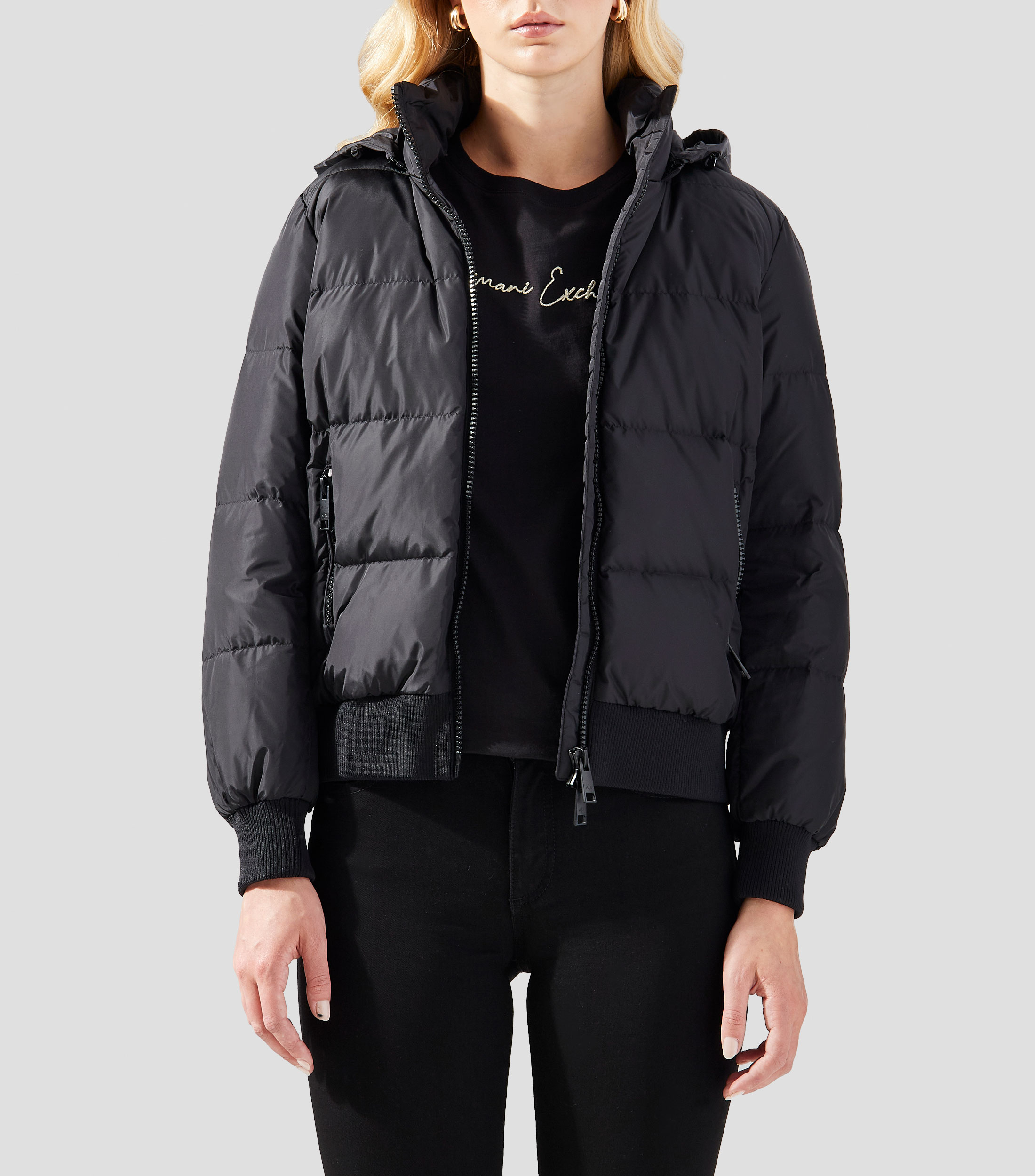 Chamarra puffer con capucha Mujer