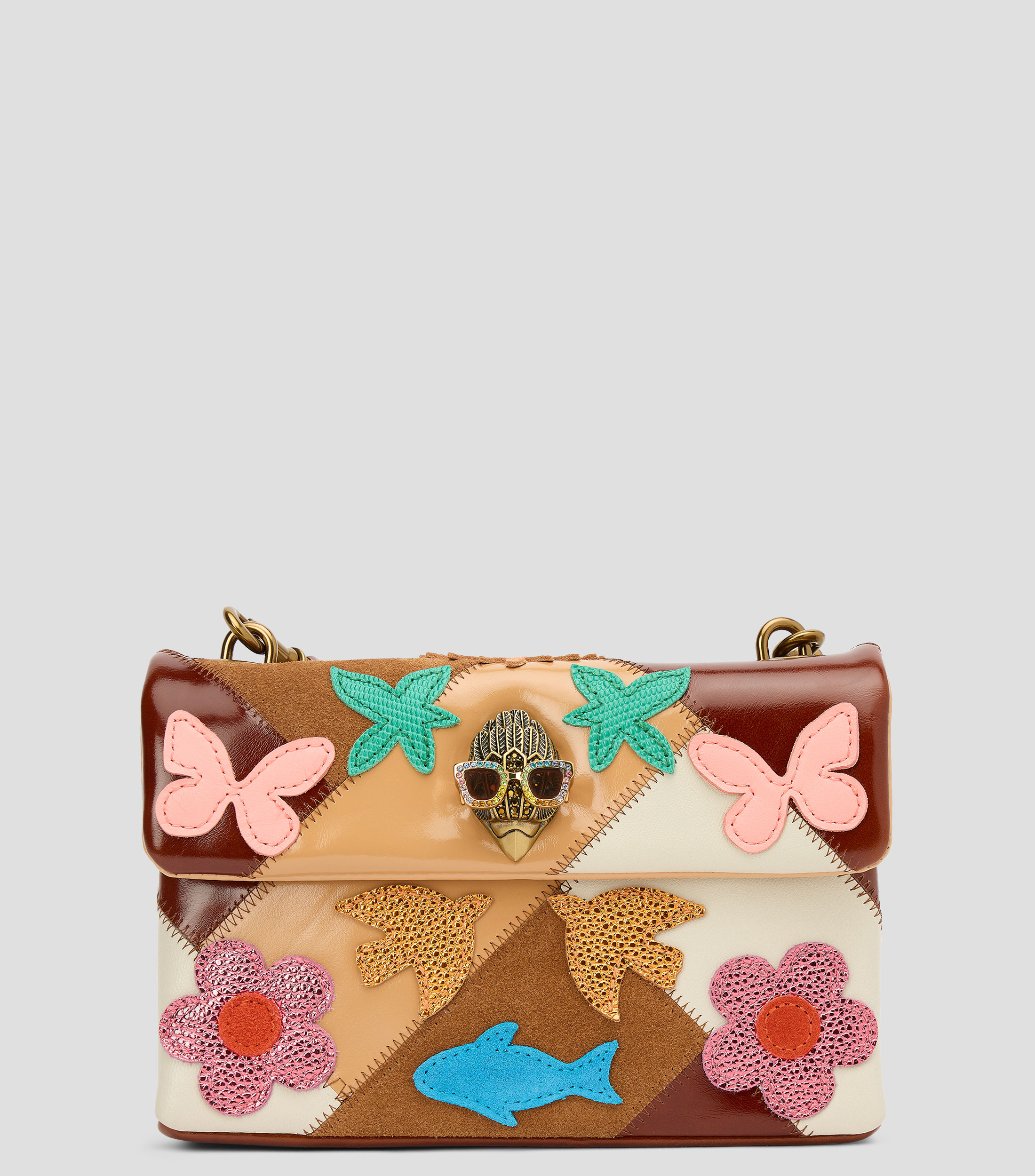 Bolsa crossbody en piel fantasía Mujer