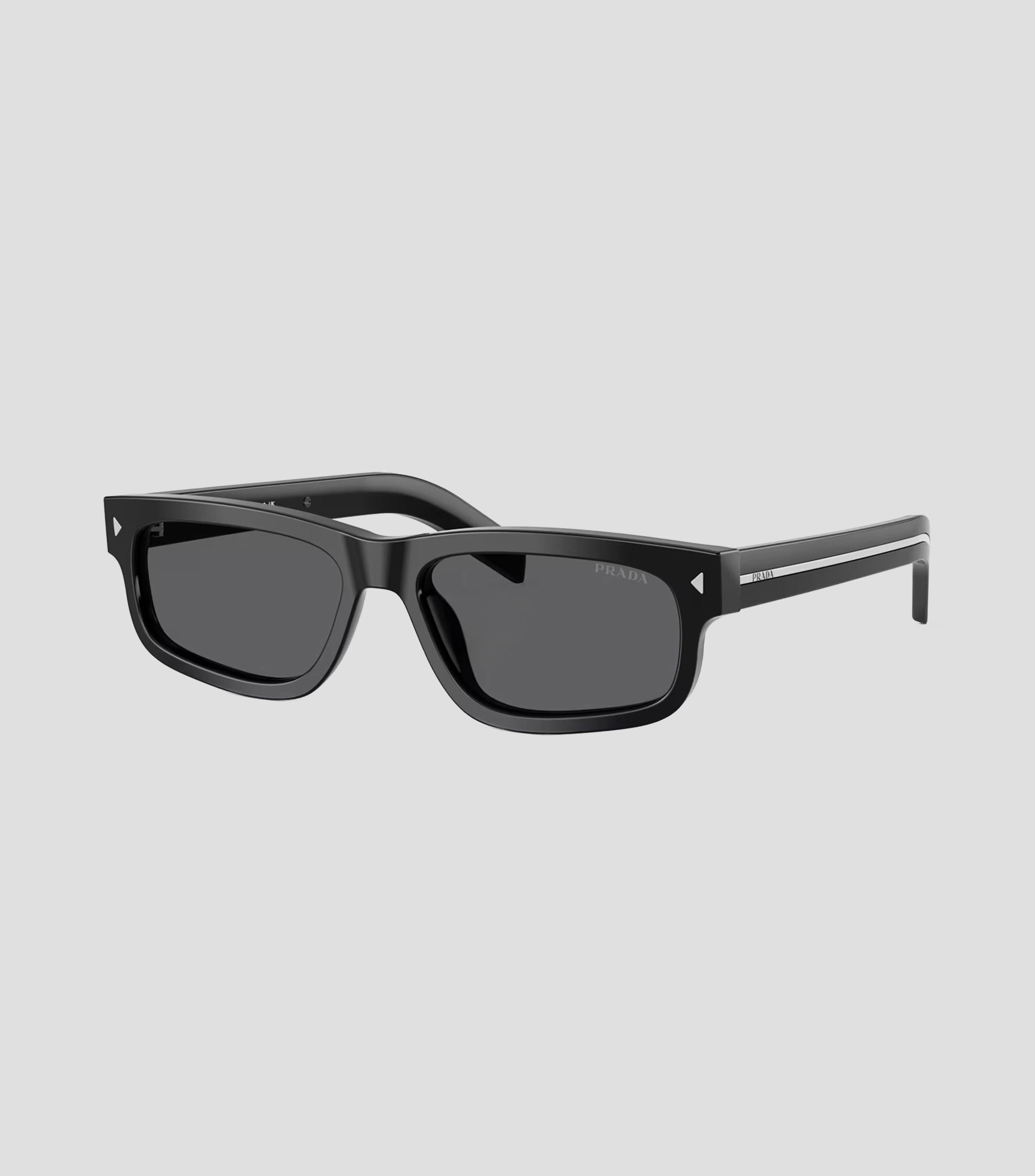 Lentes de sol Prada rectangulares negros Mujer