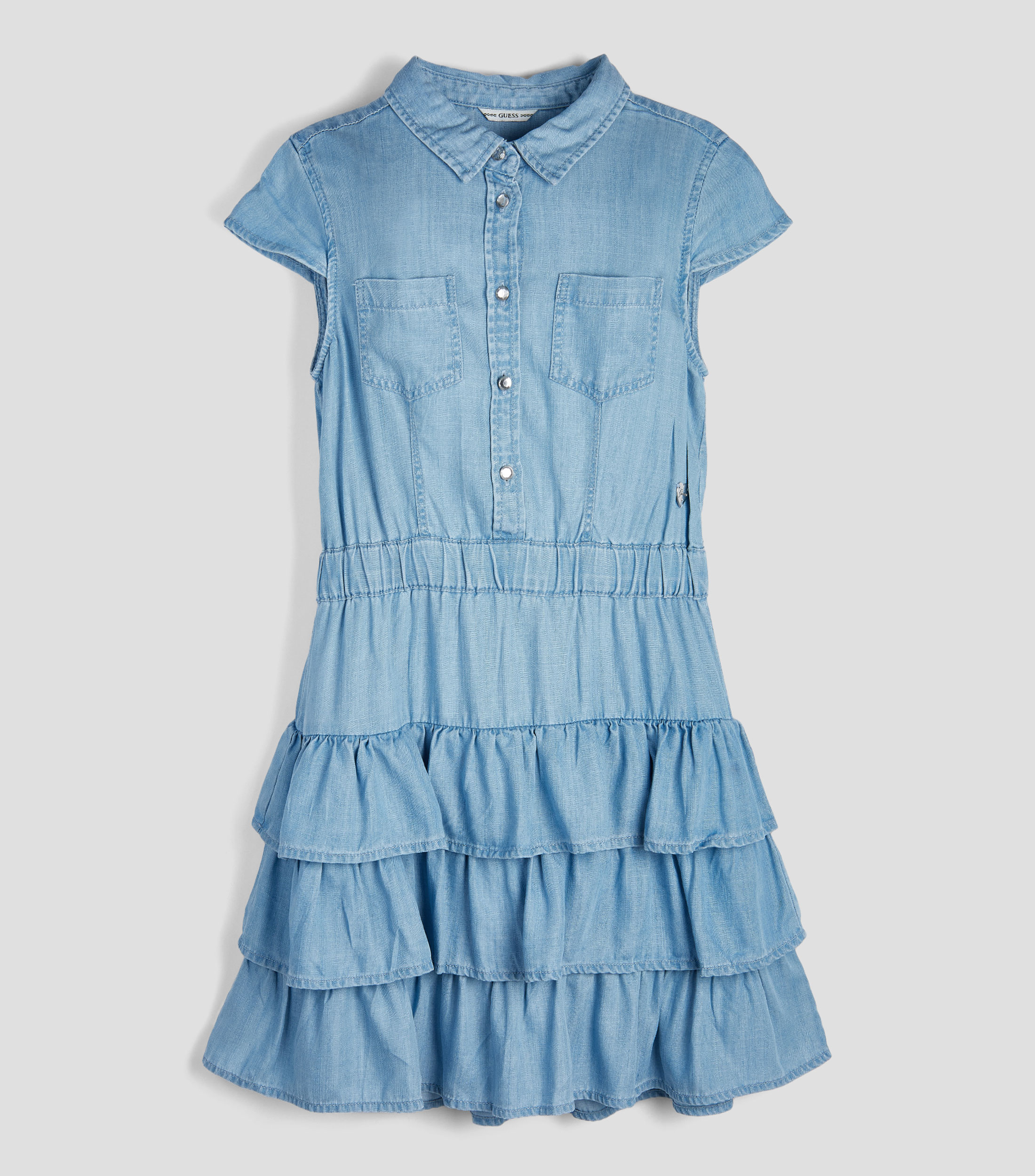 Vestido denim con manga corta Nina