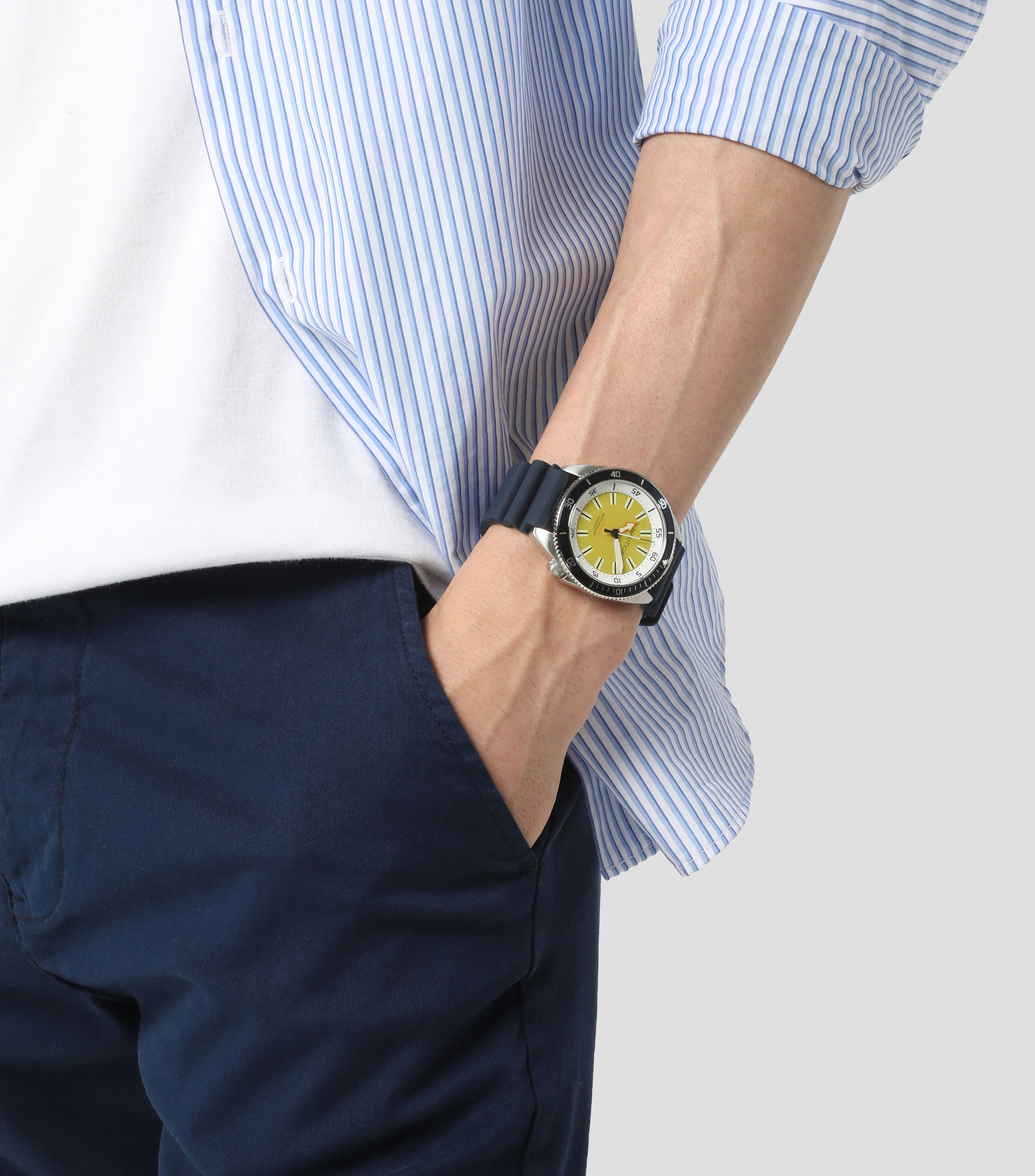 Reloj para Hombre Vintage Casual, Plateado, Azul