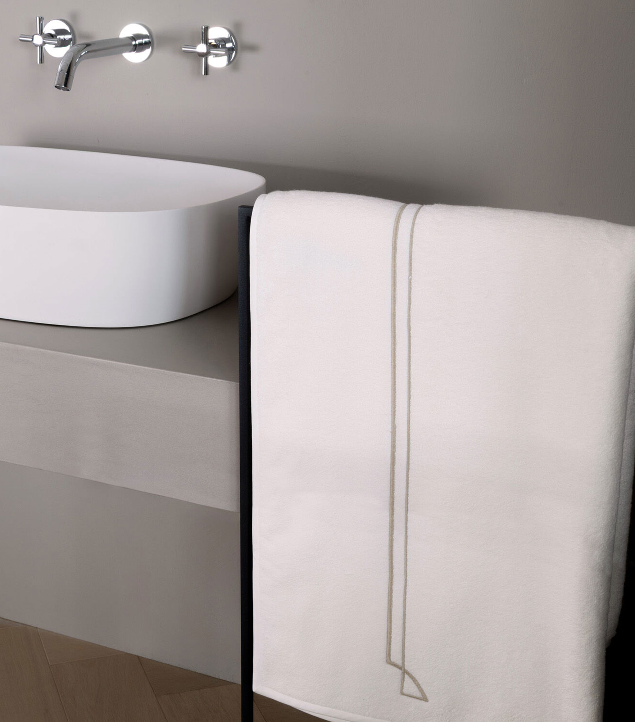 Toalla de baño Layering blanco