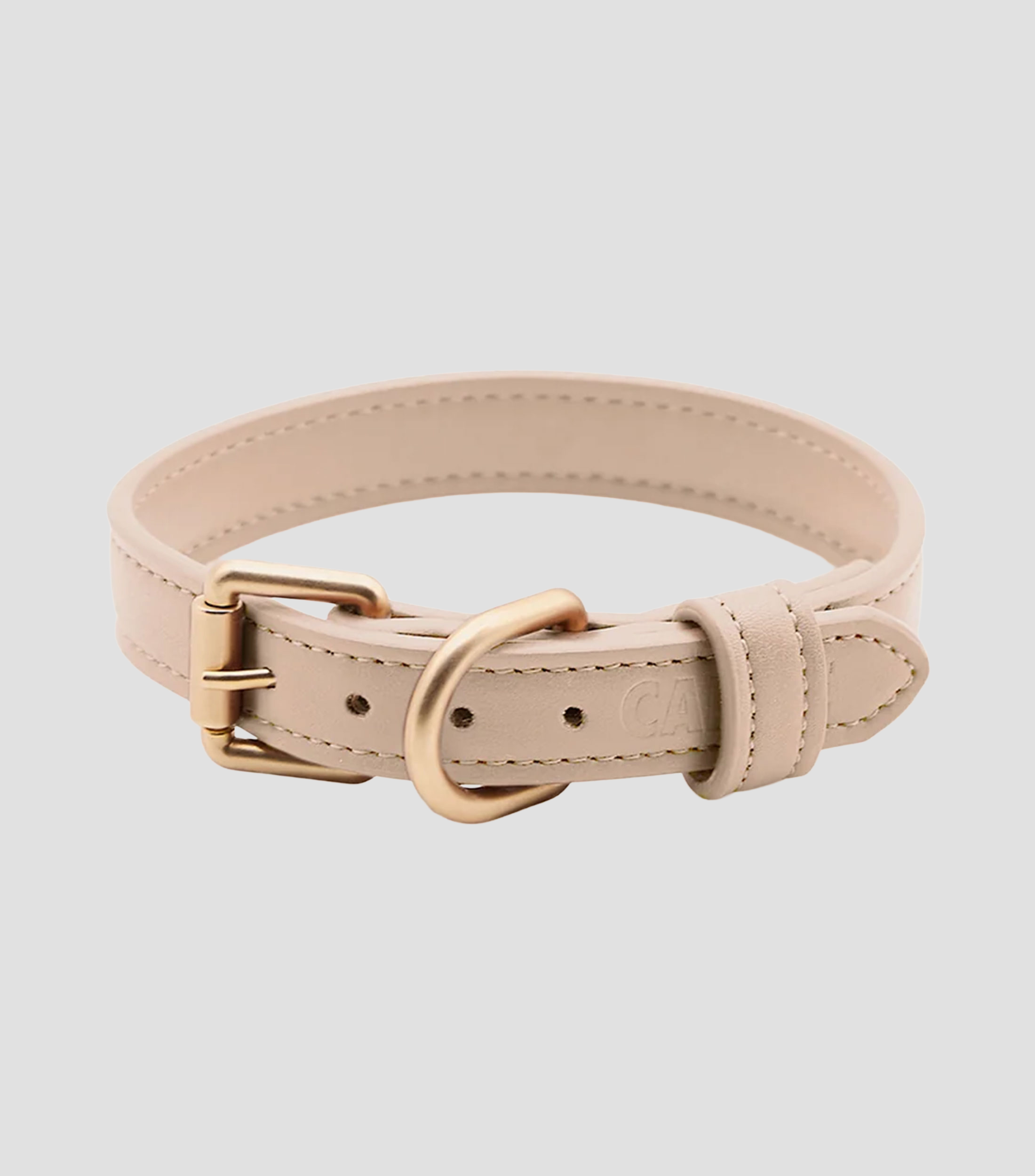 Collar Cuero Vegano Beige