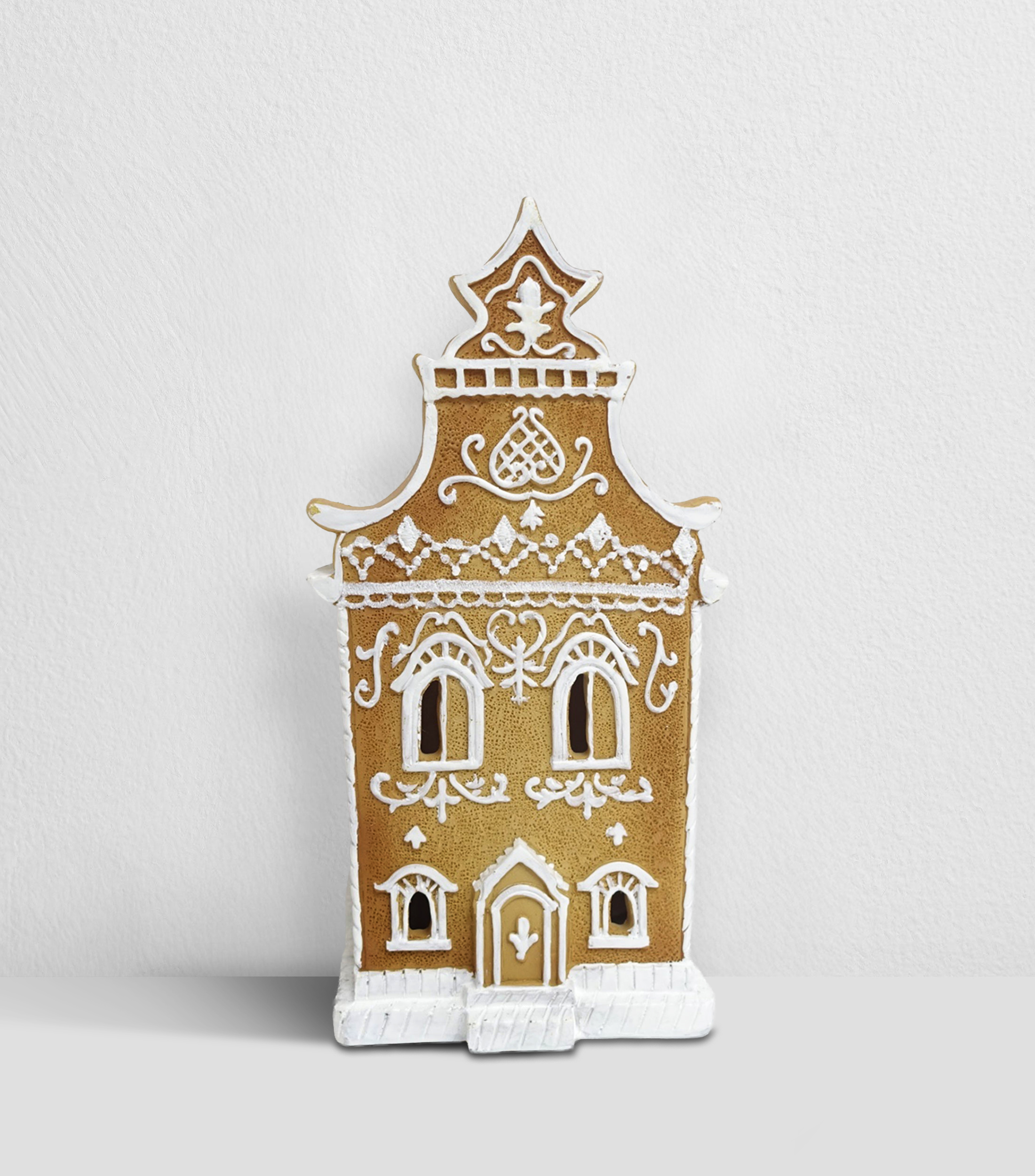 Figura decorativa Navideña Casa de jengibre Pottery Ginger con luz