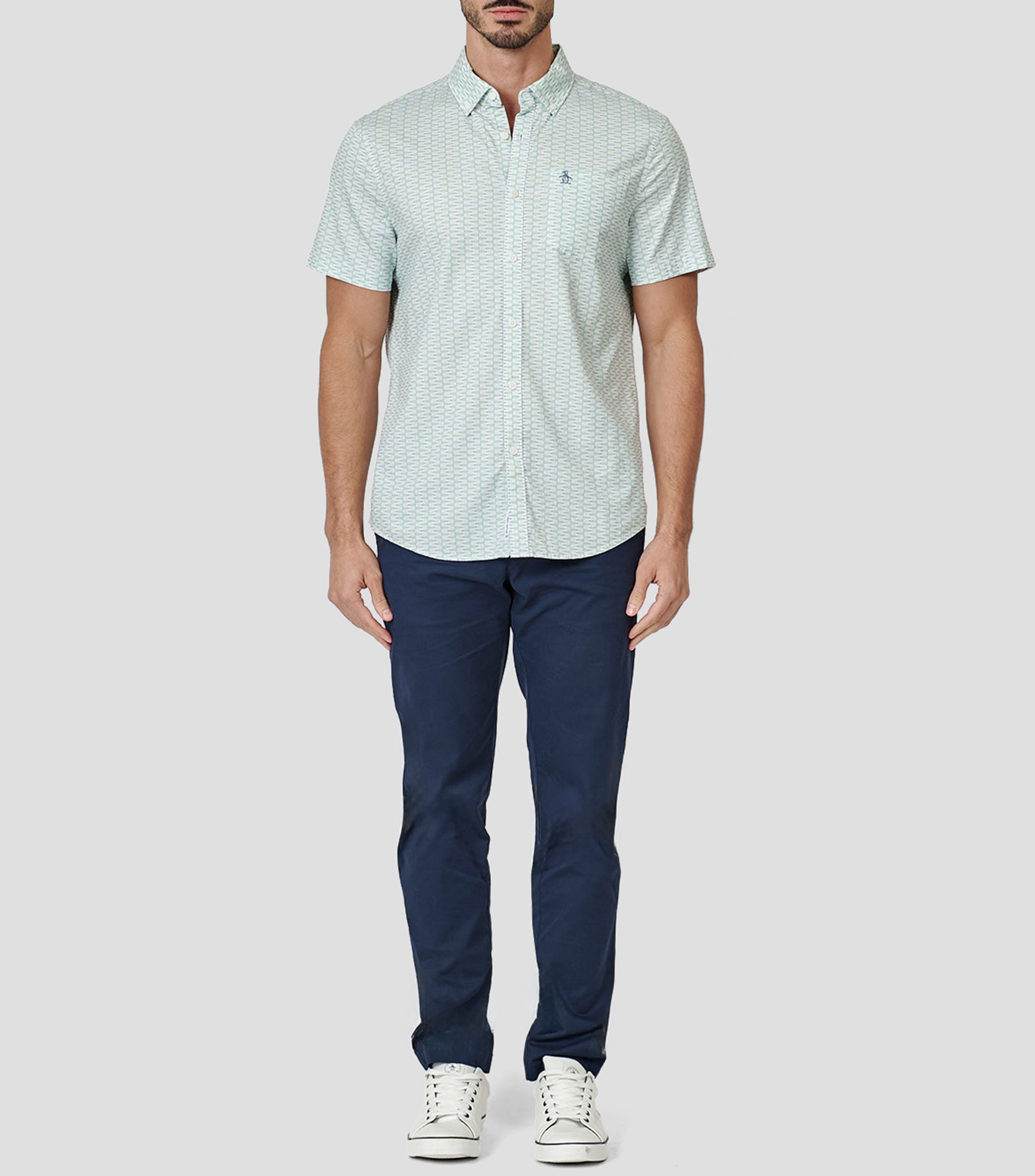 Camisa Hawaiana estampada manga corta Hombre