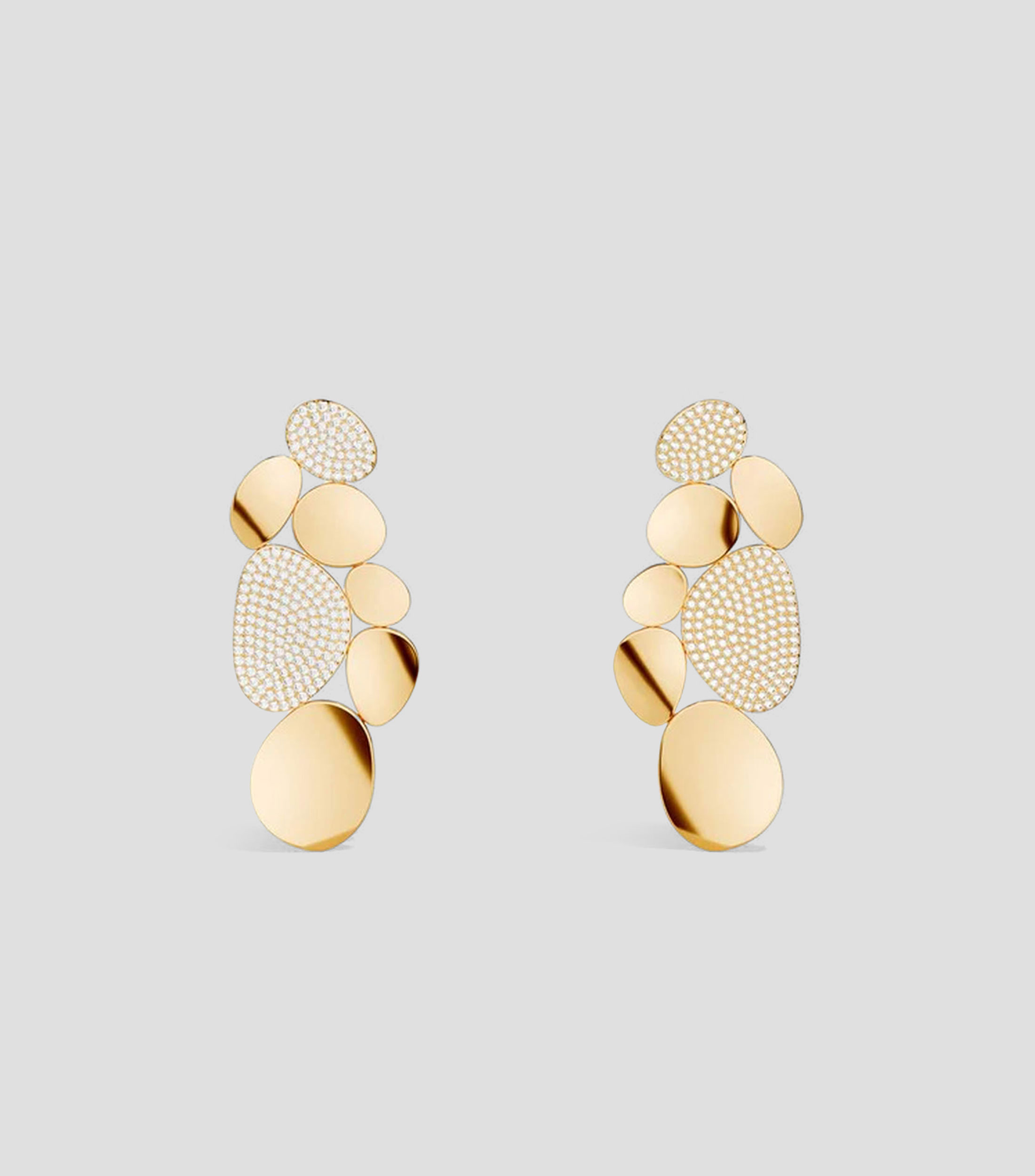 Aretes Bold Galet con zirconia cubica Mujer