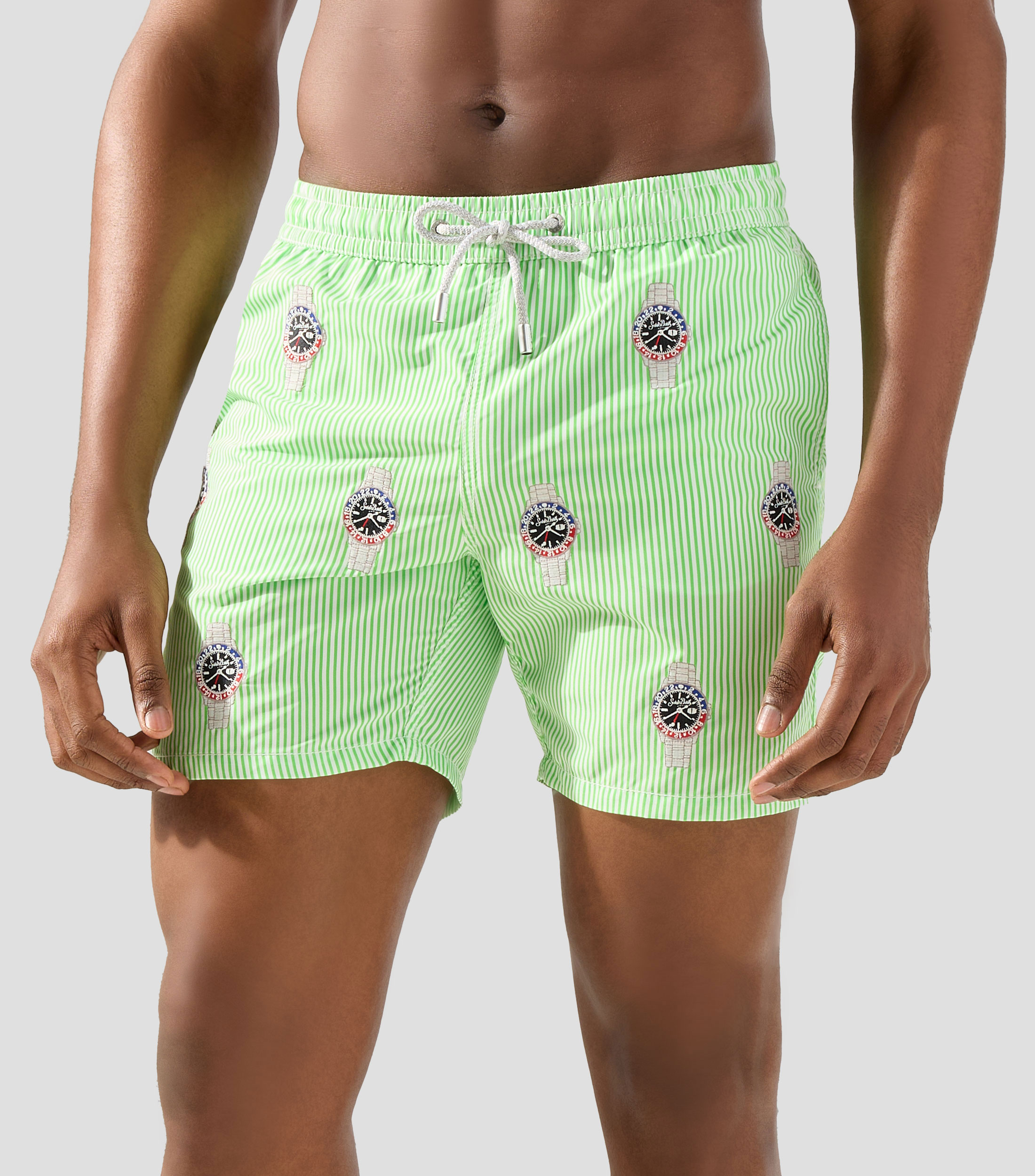 Traje de baño corto con estampado Hombre