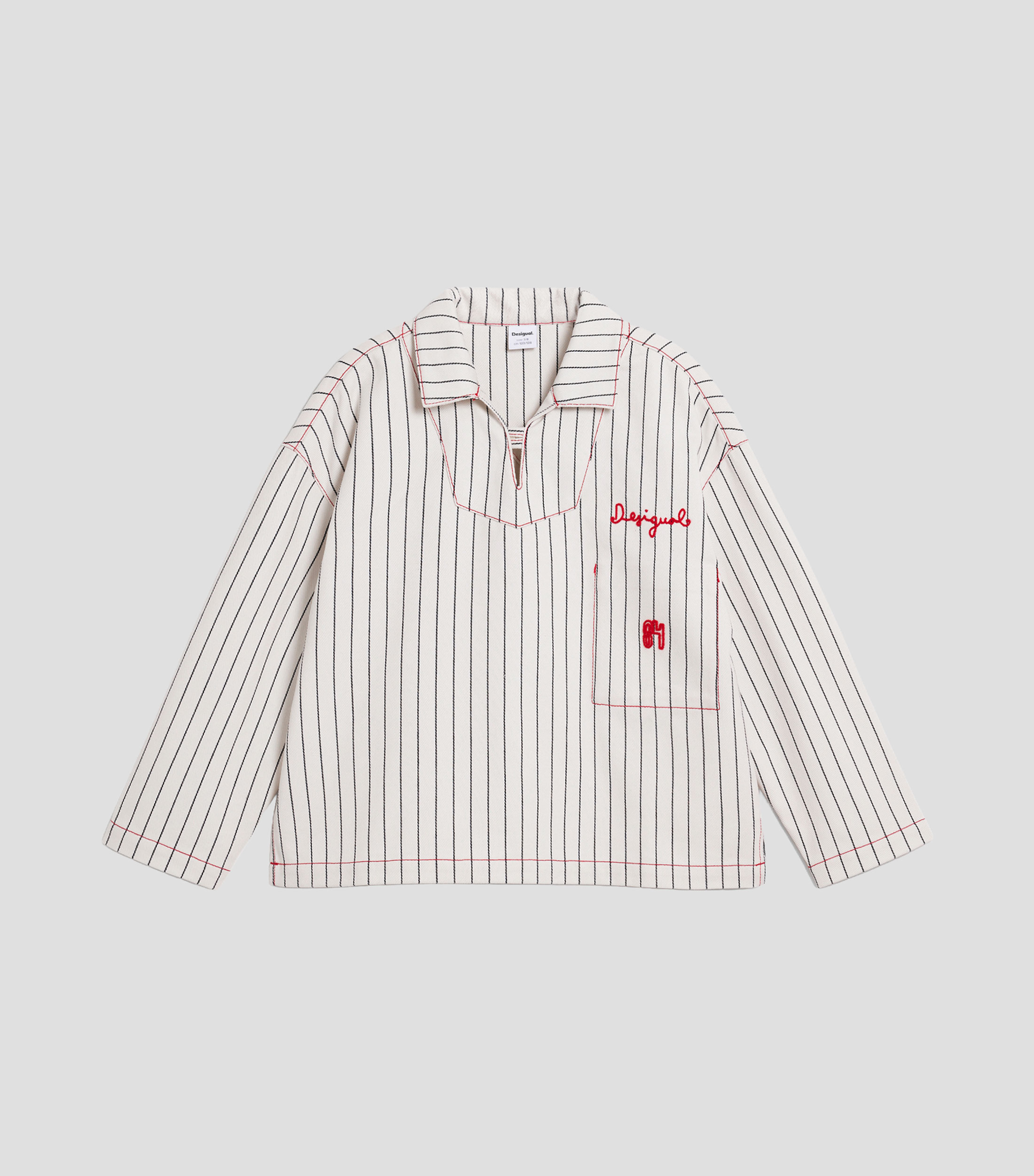 Camisa con líneas manga larga Niño