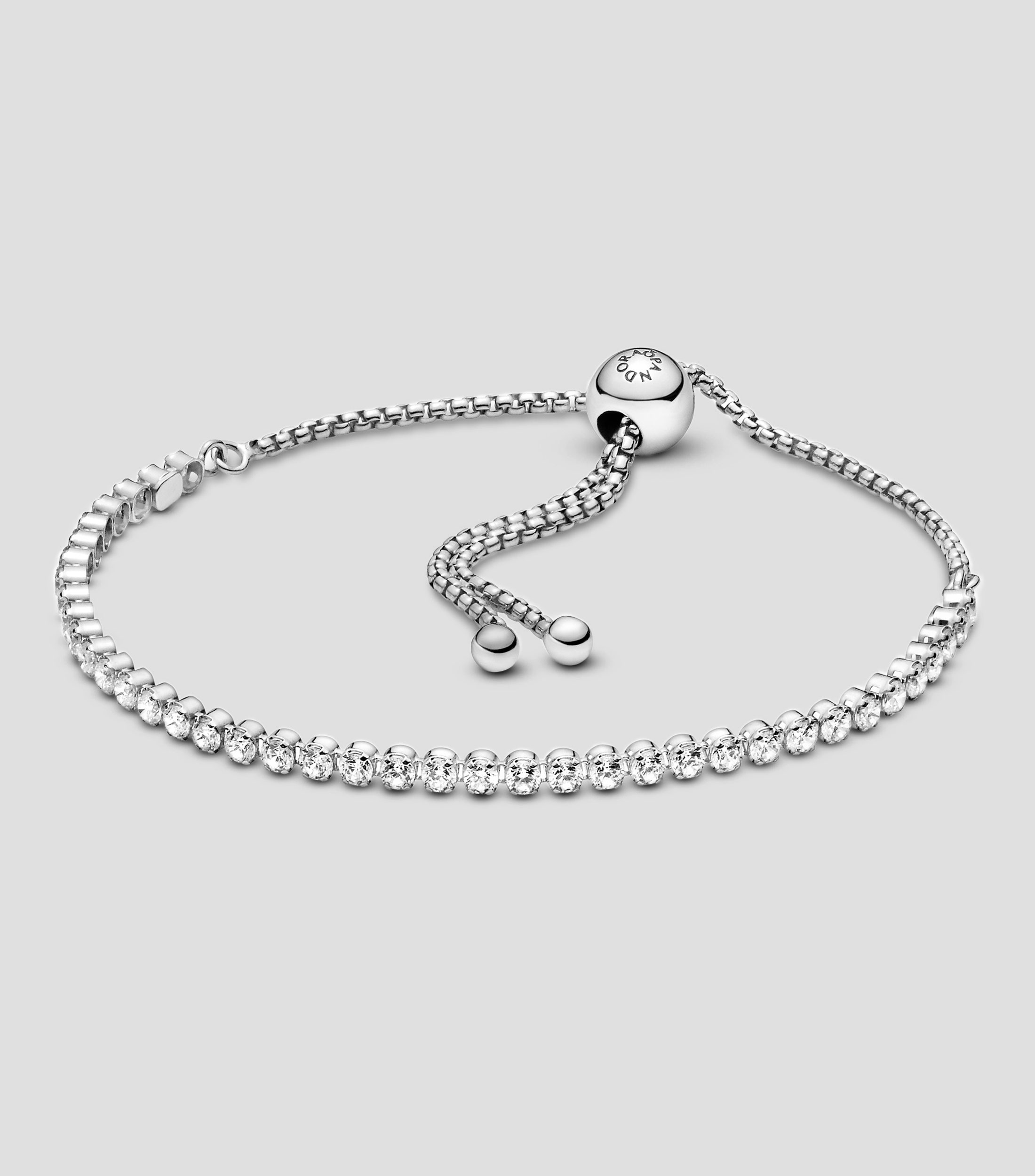 Brazalete de Tenis Deslizante en plata Mujer