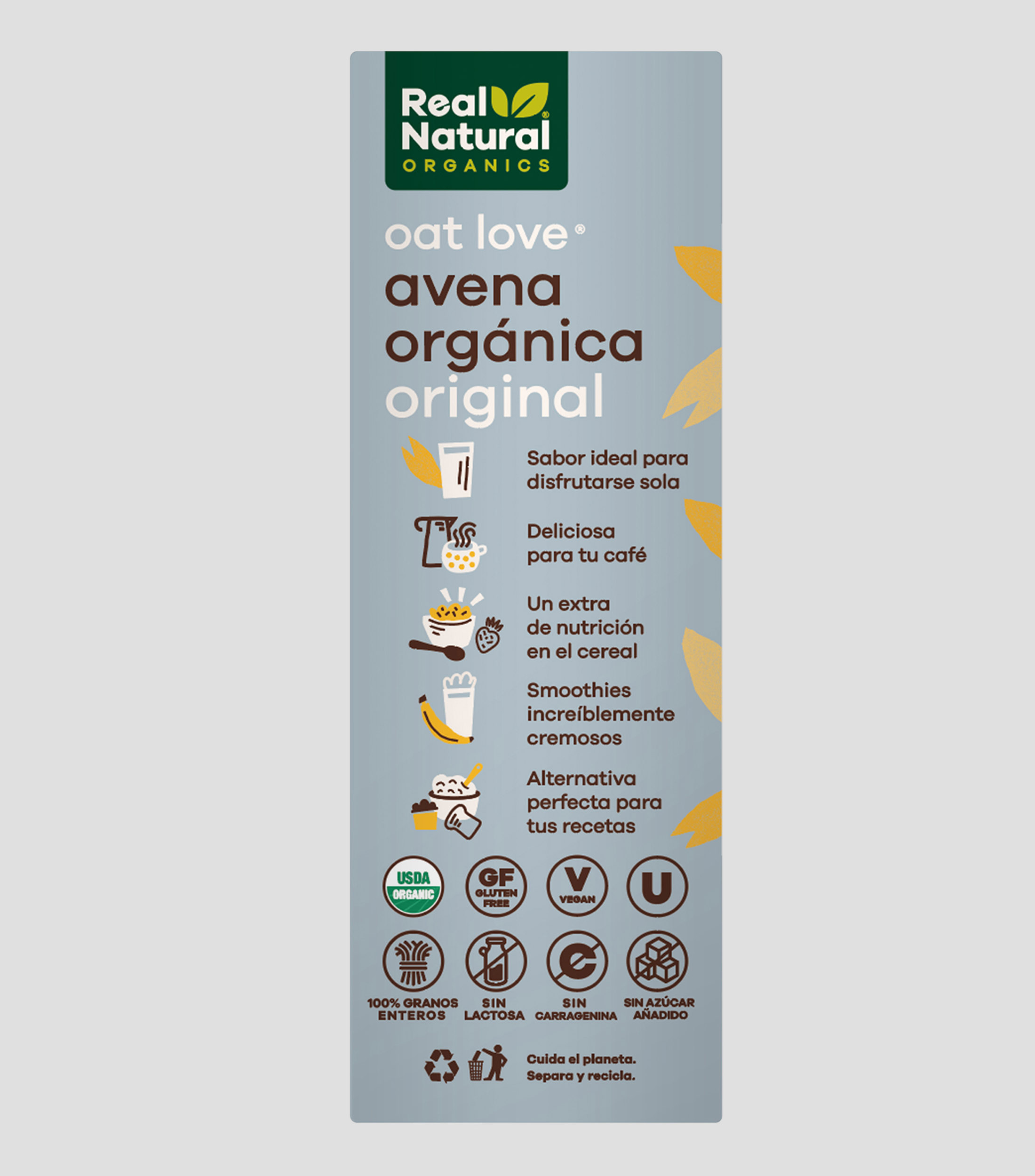 Leche de Avena Orgánica, 1 L