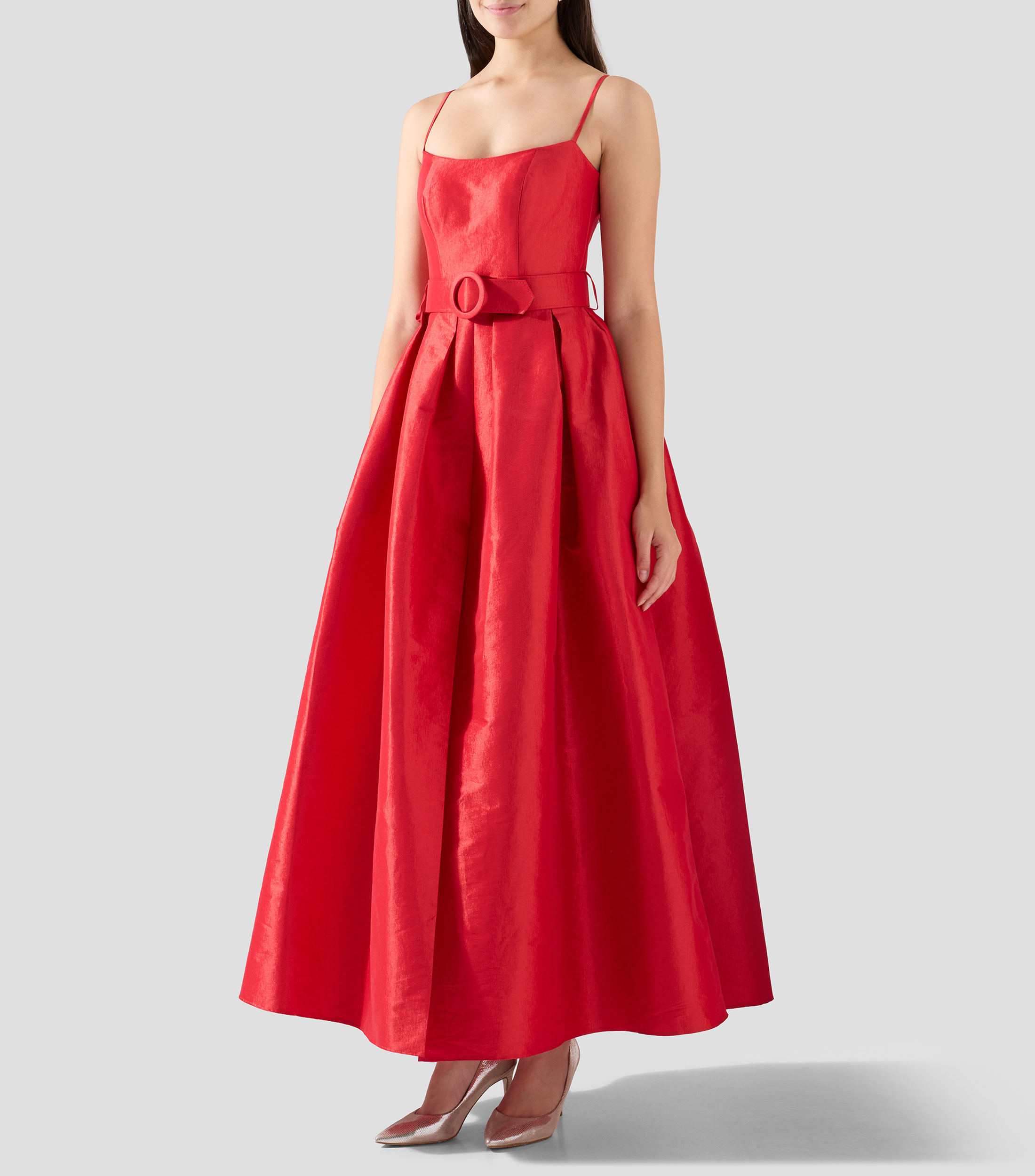 Vestido de fiesta largo liso Mujer