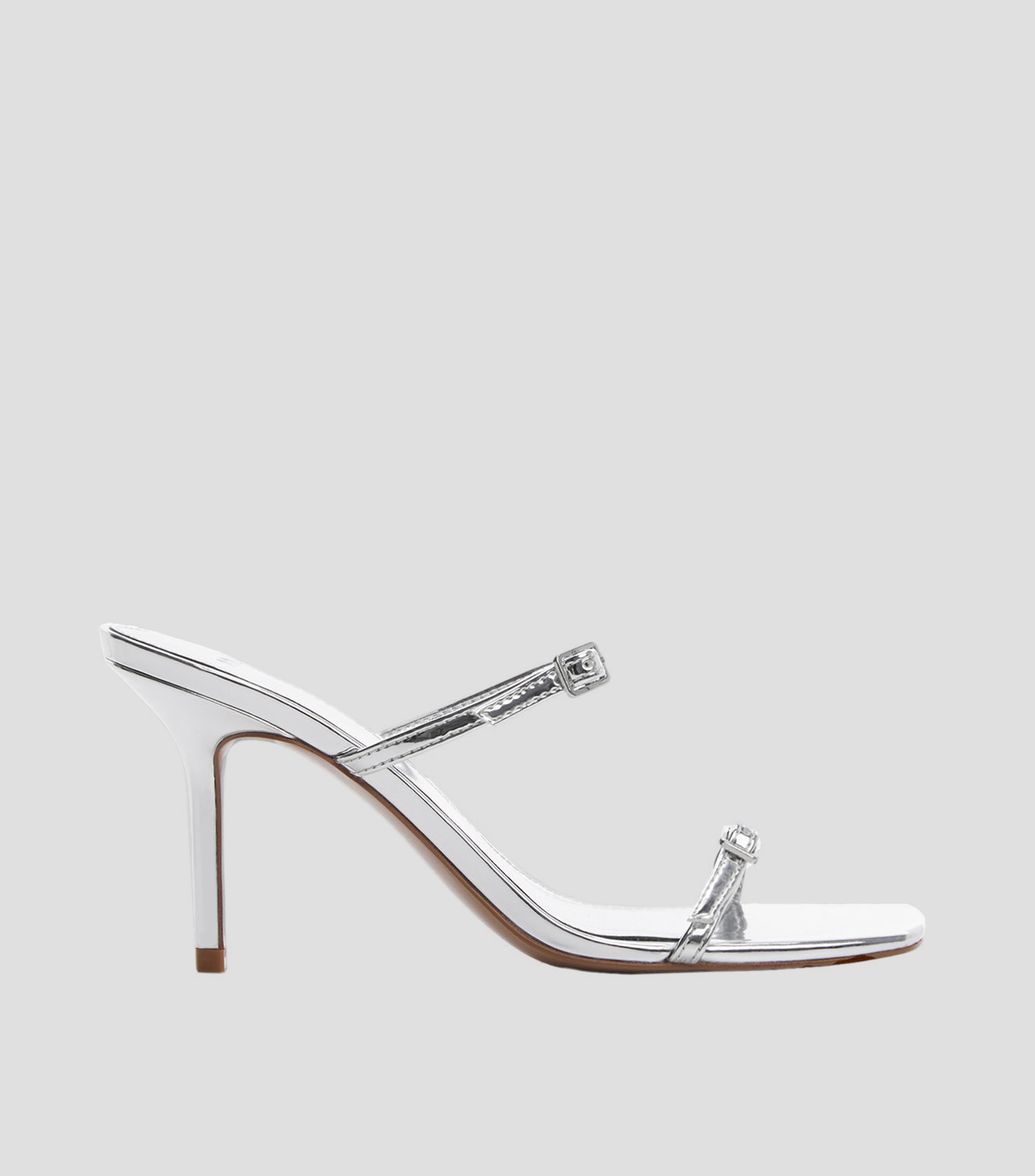 Sandals Sandalias Plateadas Mango Heel Sandalias Plata Mango