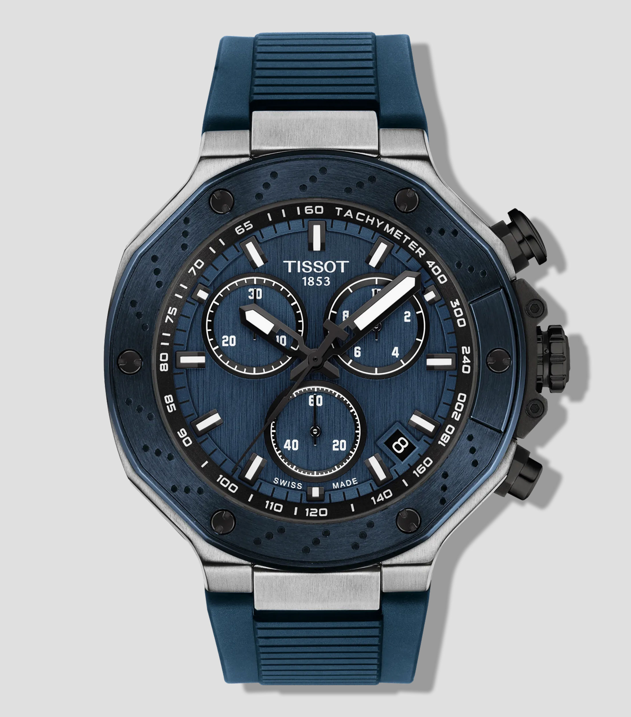 Reloj para Hombre T-Race deportivo azul, plateado